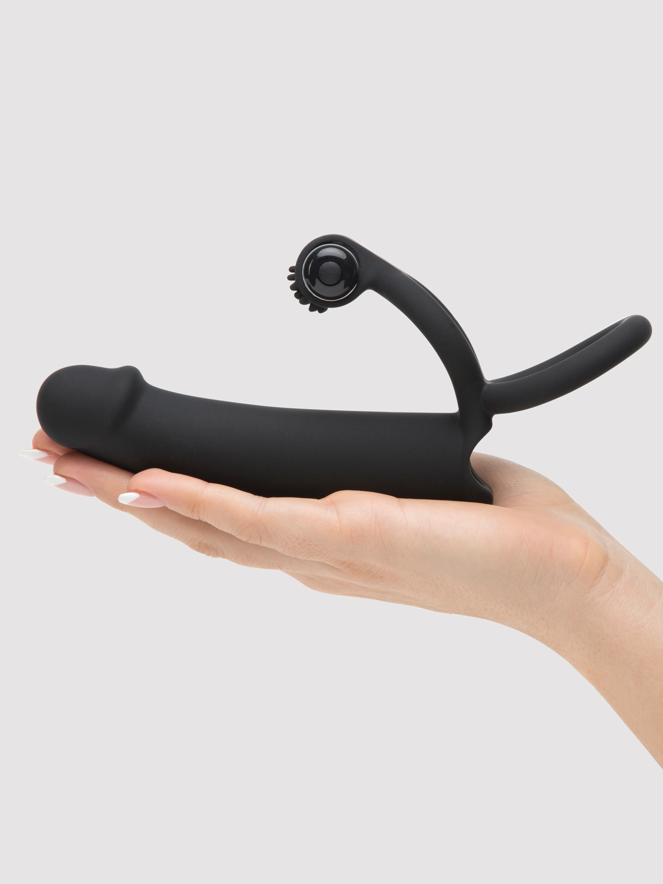 Lovehoney Double Fun Vibrating Double Penetration Strap-On, Black, hi-res