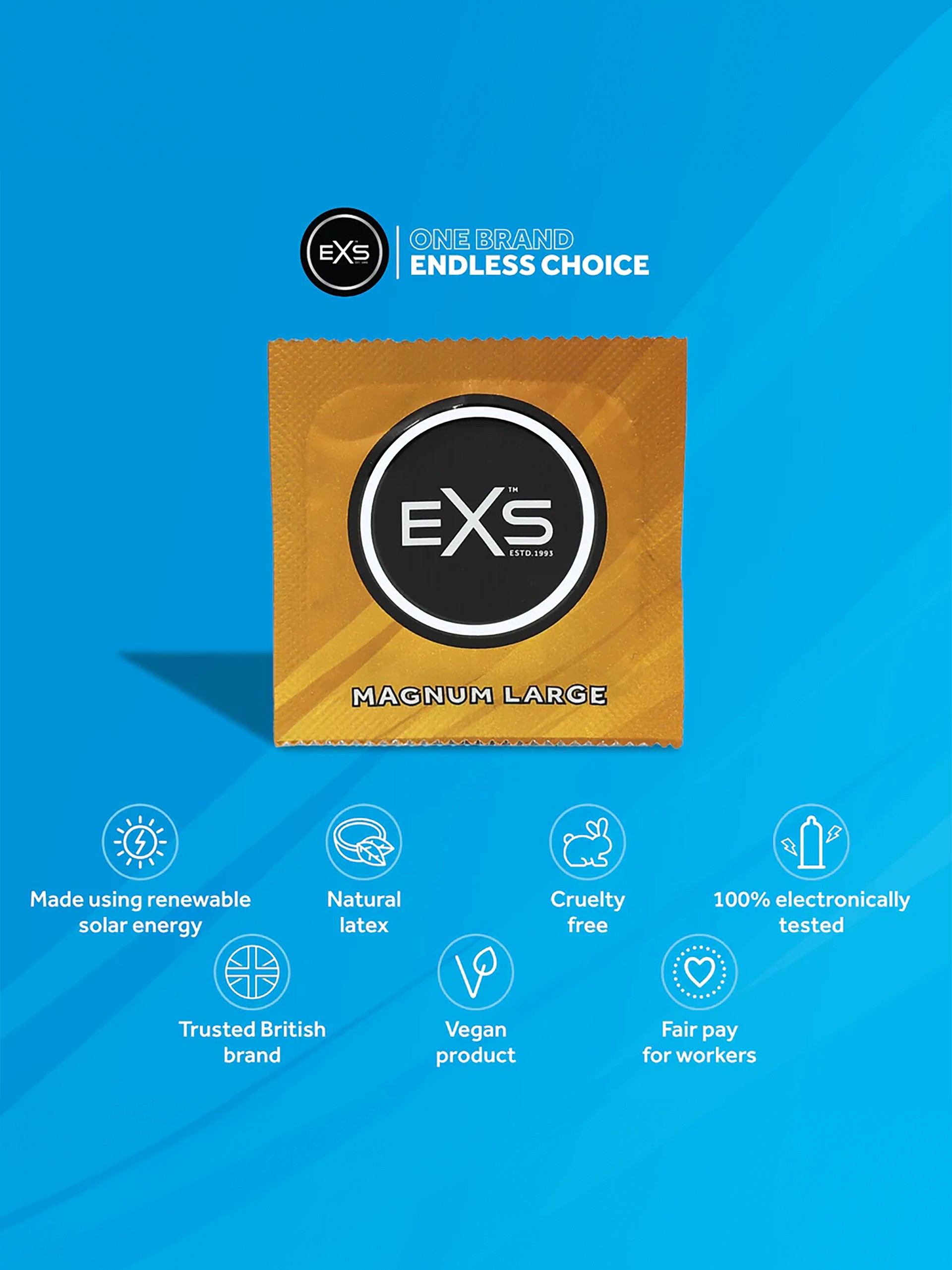 EXS Magnum Extra Large Latex Condoms (12 Pack), , hi-res