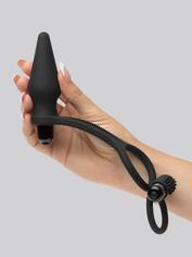 Lovehoney Wowzer 7 Function Double Cock Ring and Vibrating Butt Plug, Black, hi-res