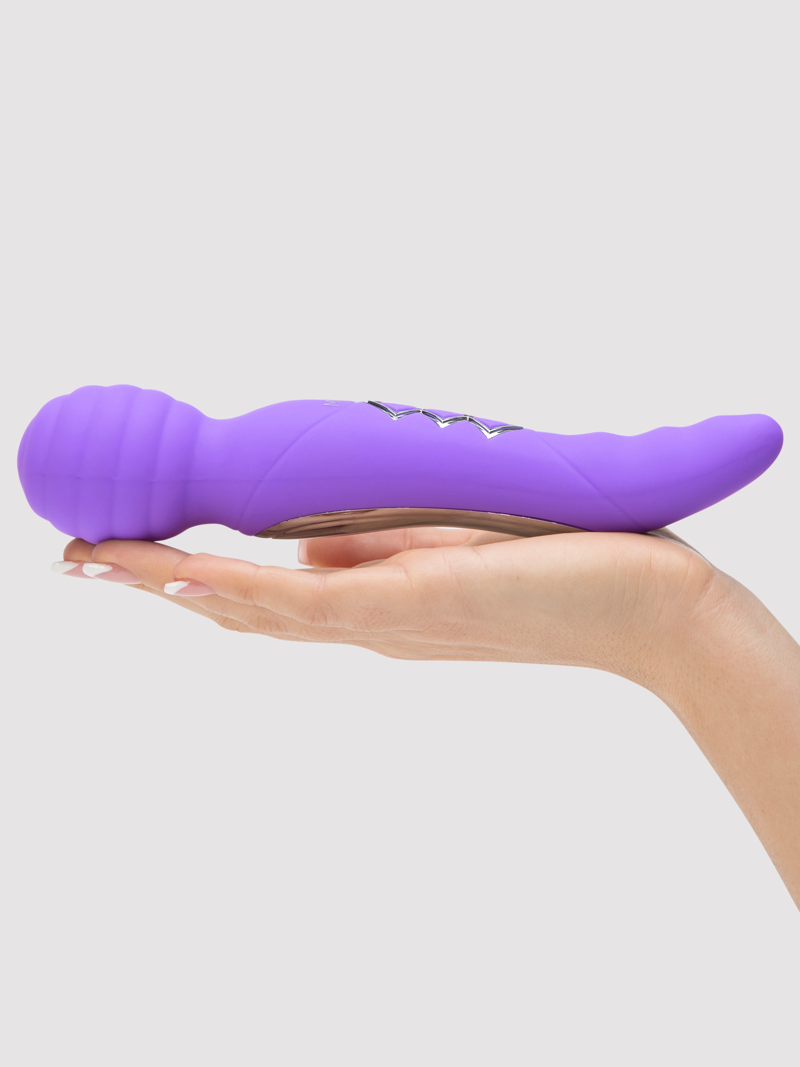 Maia Twistty Rechargeable Extra Powerful 10 Function Wand Vibrator, Purple, hi-res