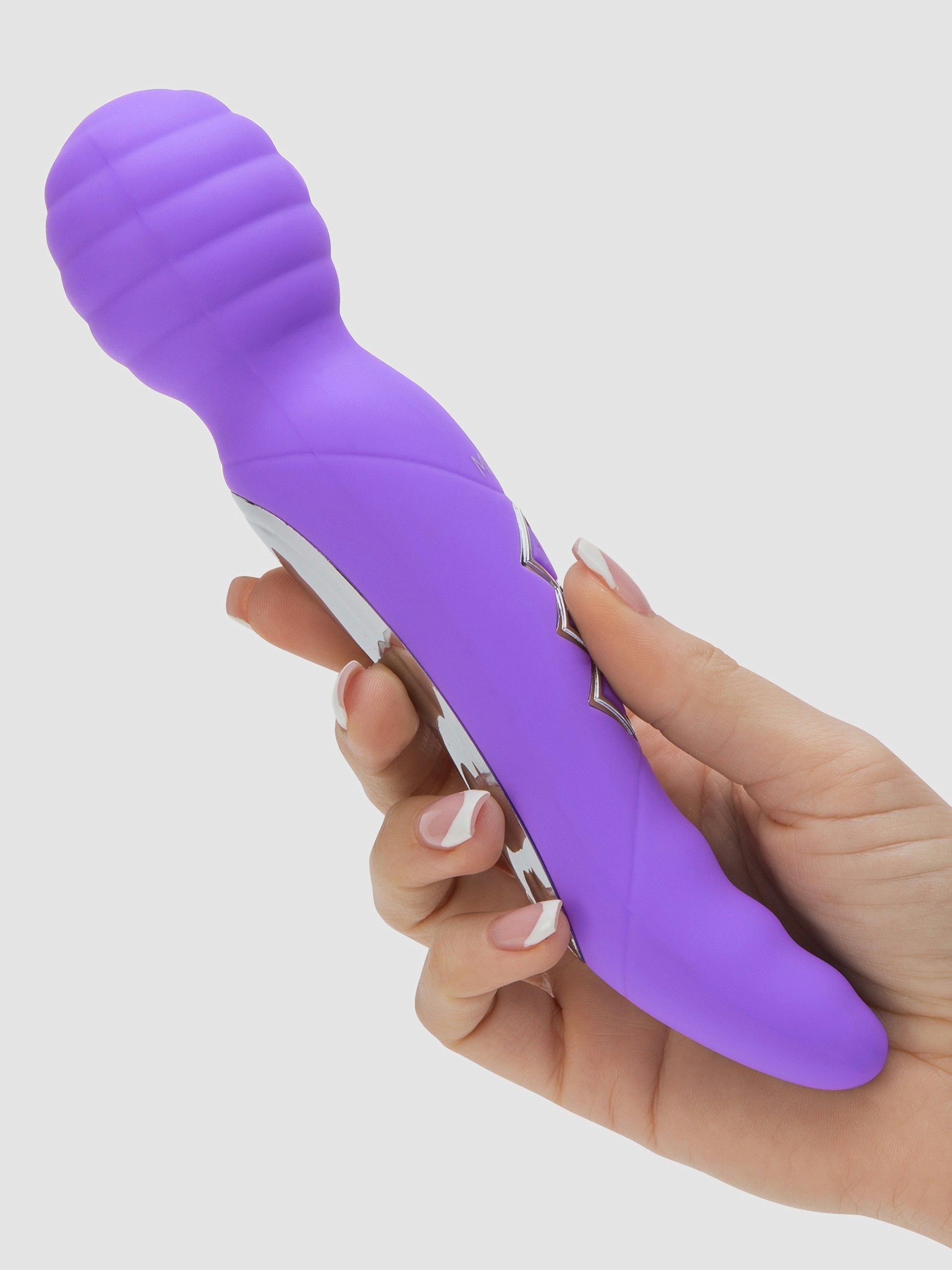 Maia Twistty Rechargeable Extra Powerful 10 Function Wand Vibrator, Purple, hi-res