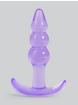 Jelly Rancher Rippled Pleasure Butt Plug with T-Bar 4 Inch, Purple, hi-res