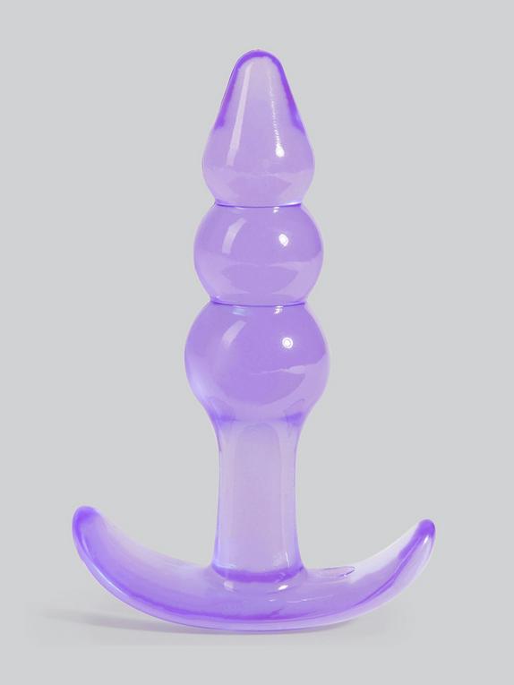 Plug anal perlé barre en T Rippled Pleasure 10 cm, Jelly Rancher, Violet, hi-res
