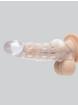 Renegade 2 Extra Inches Ribbed Penis Extender with Ball Loop, Clear, hi-res