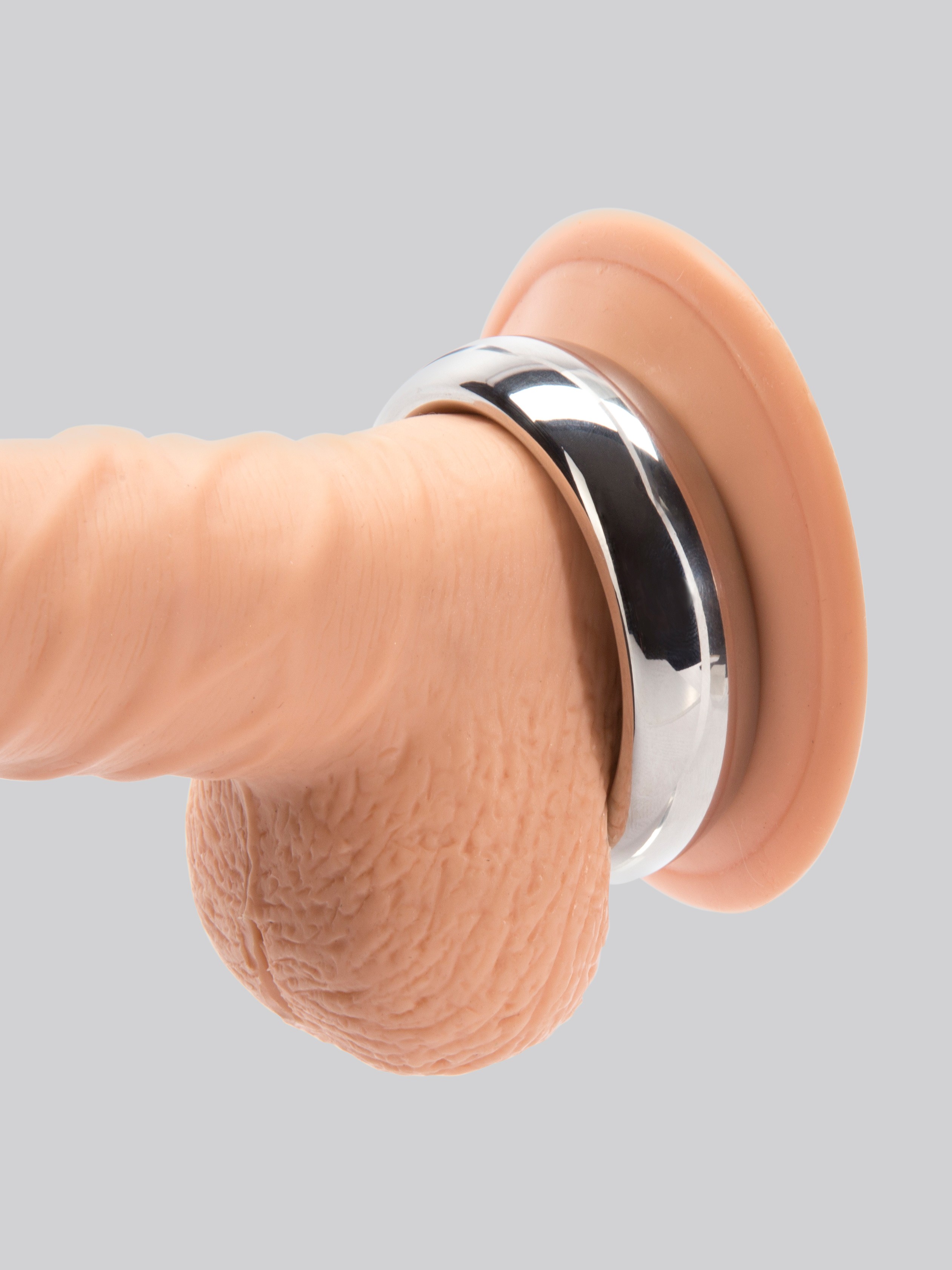 DOMINIX Deluxe 1.9 Inch Stainless Steel Doughnut Cock Ring, Silver, hi-res