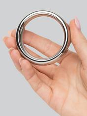 DOMINIX Deluxe 1.9 Inch Stainless Steel Donut Cock Ring, Silver, hi-res