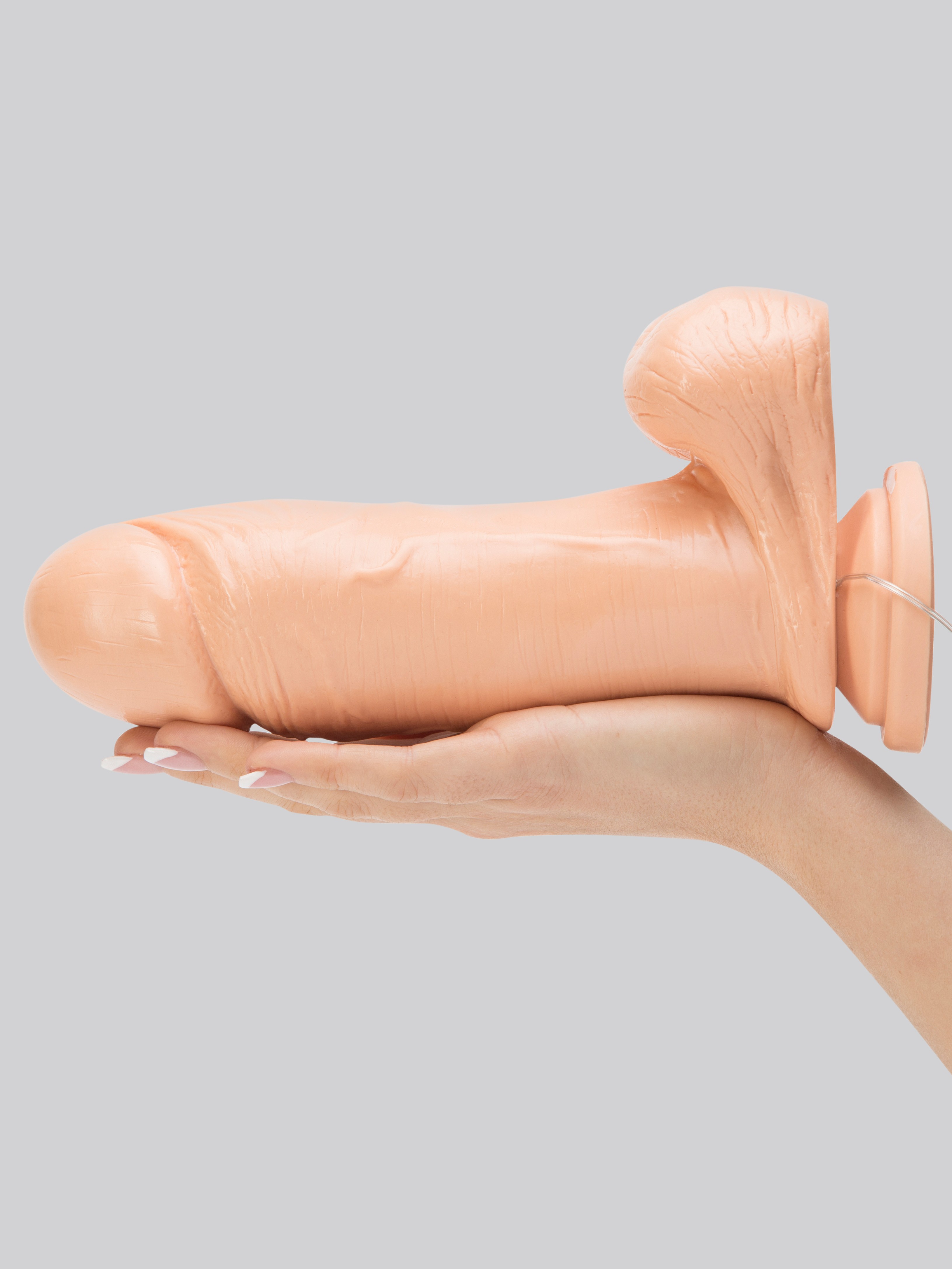 Extra Thick Realistic Suction Cup Dildo Vibrator 7.5 Inch, Flesh Pink, hi-res