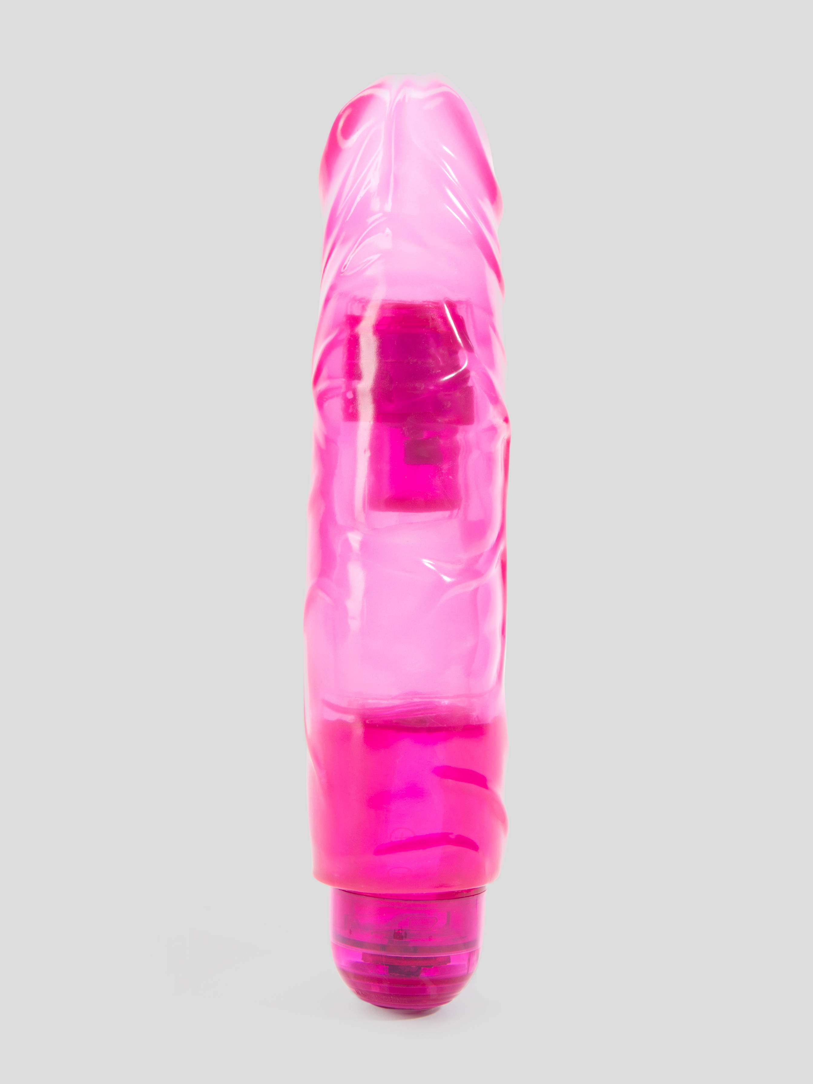 Exotic Diamond Pink 10 Function Extra Girthy Realistic Dildo Vibrator 9 Inch, Pink, hi-res