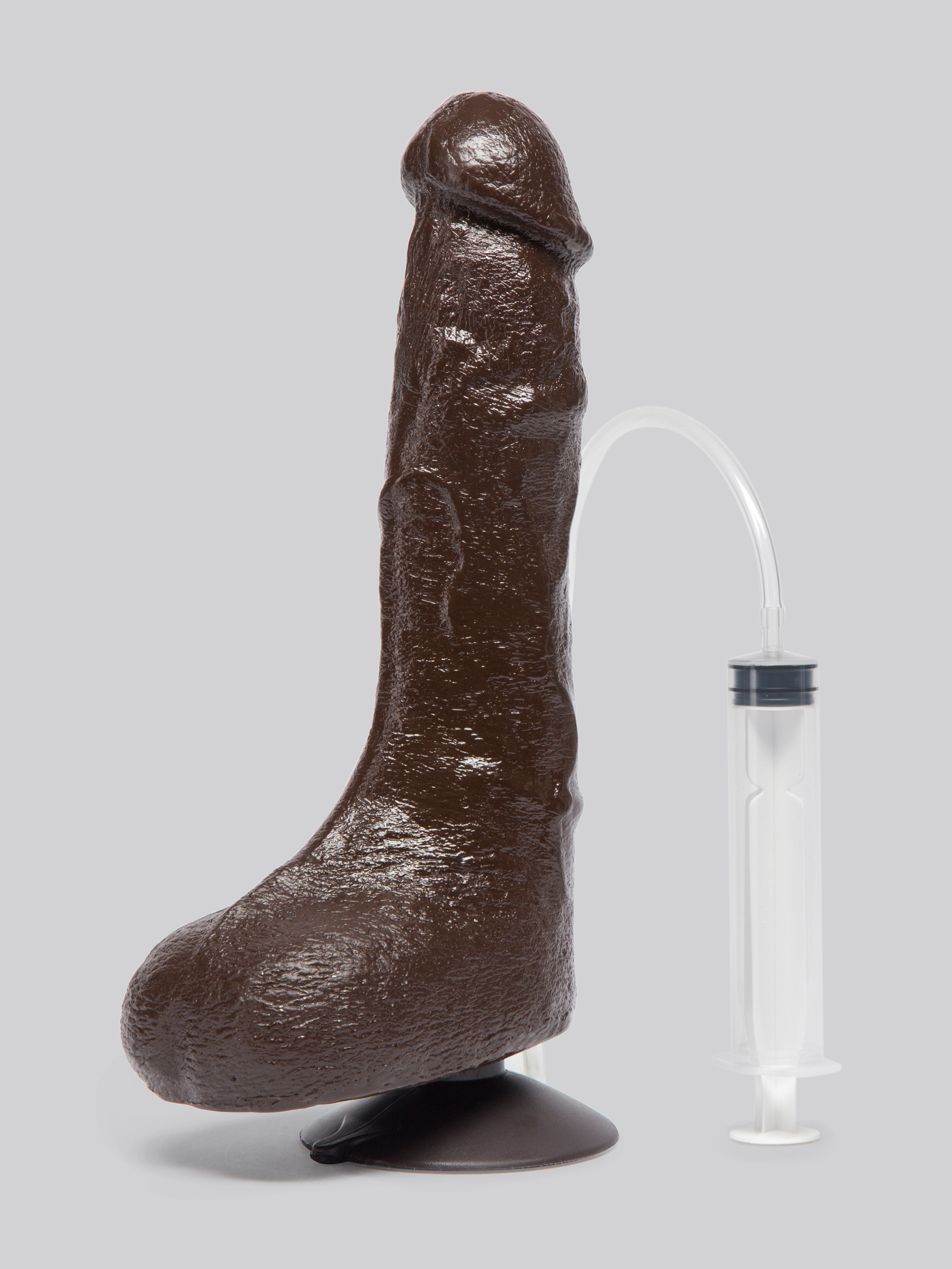 Doc Johnson Bust It Ejaculating Realistic Dildo with Vac-U-Lock 8.5 Inch, Flesh Brown, hi-res