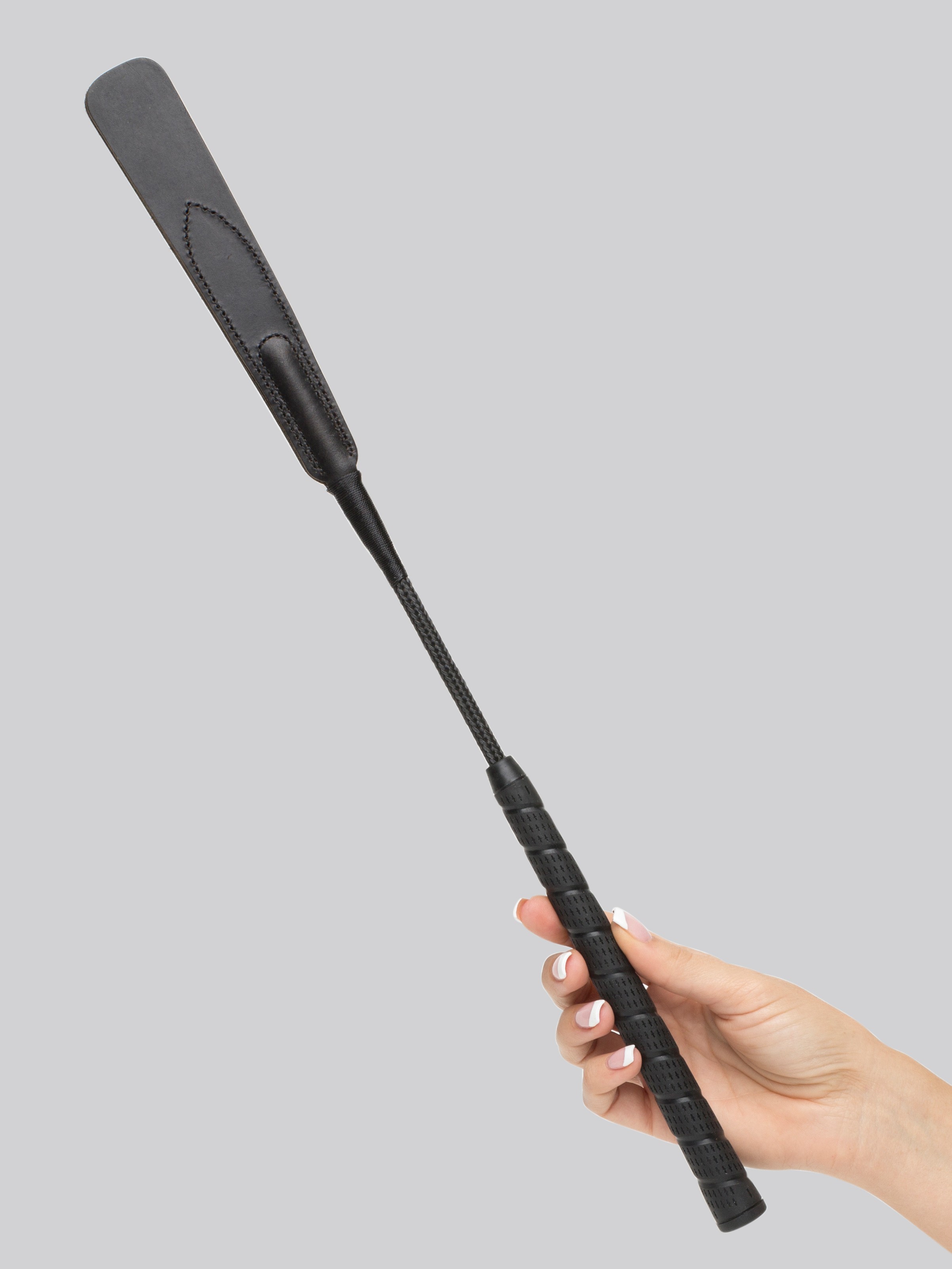 Sportsheets The Motivator Leather Bondage Crop, Black, hi-res