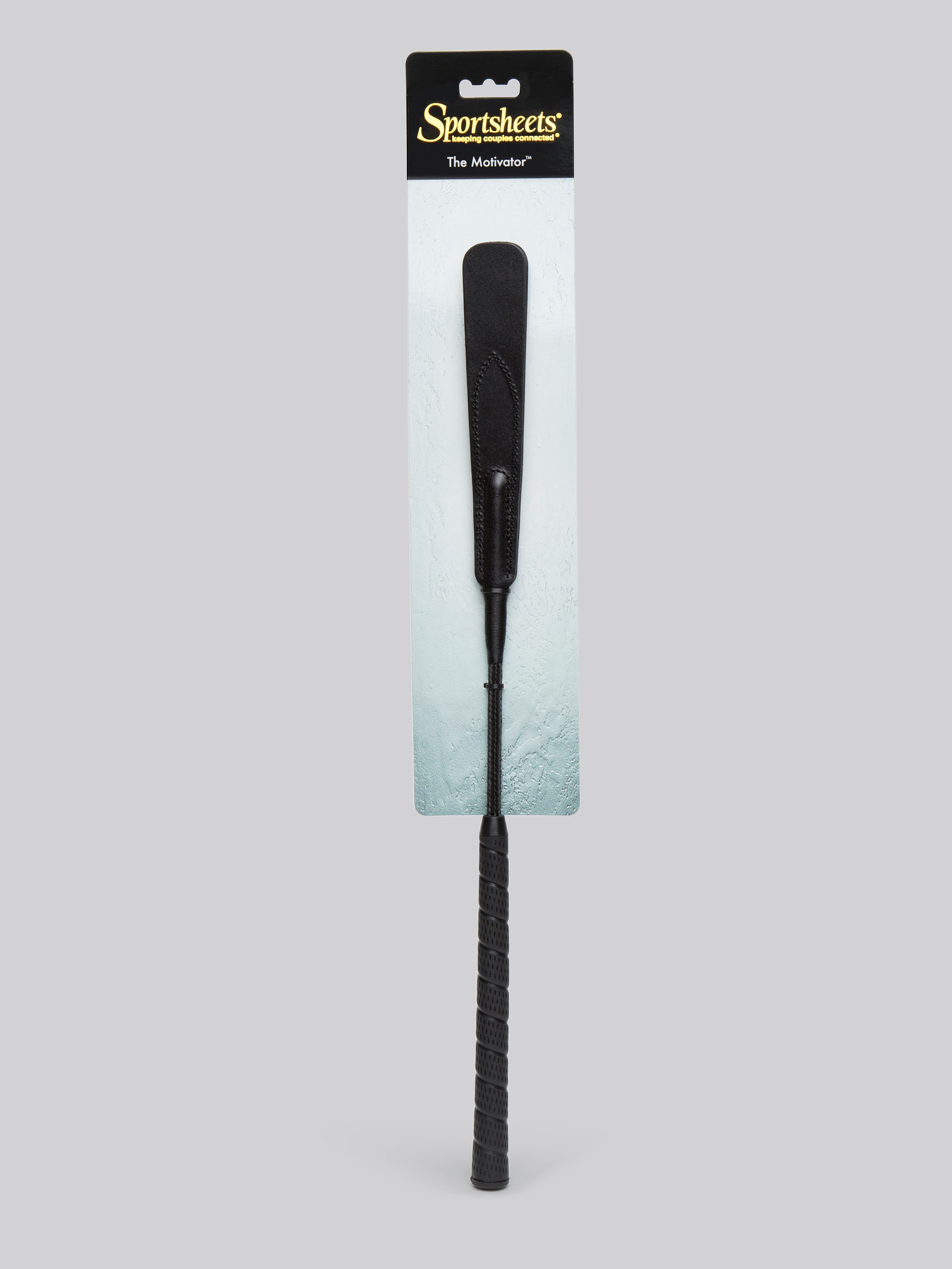 Sportsheets The Motivator Leather Bondage Crop, Black, hi-res