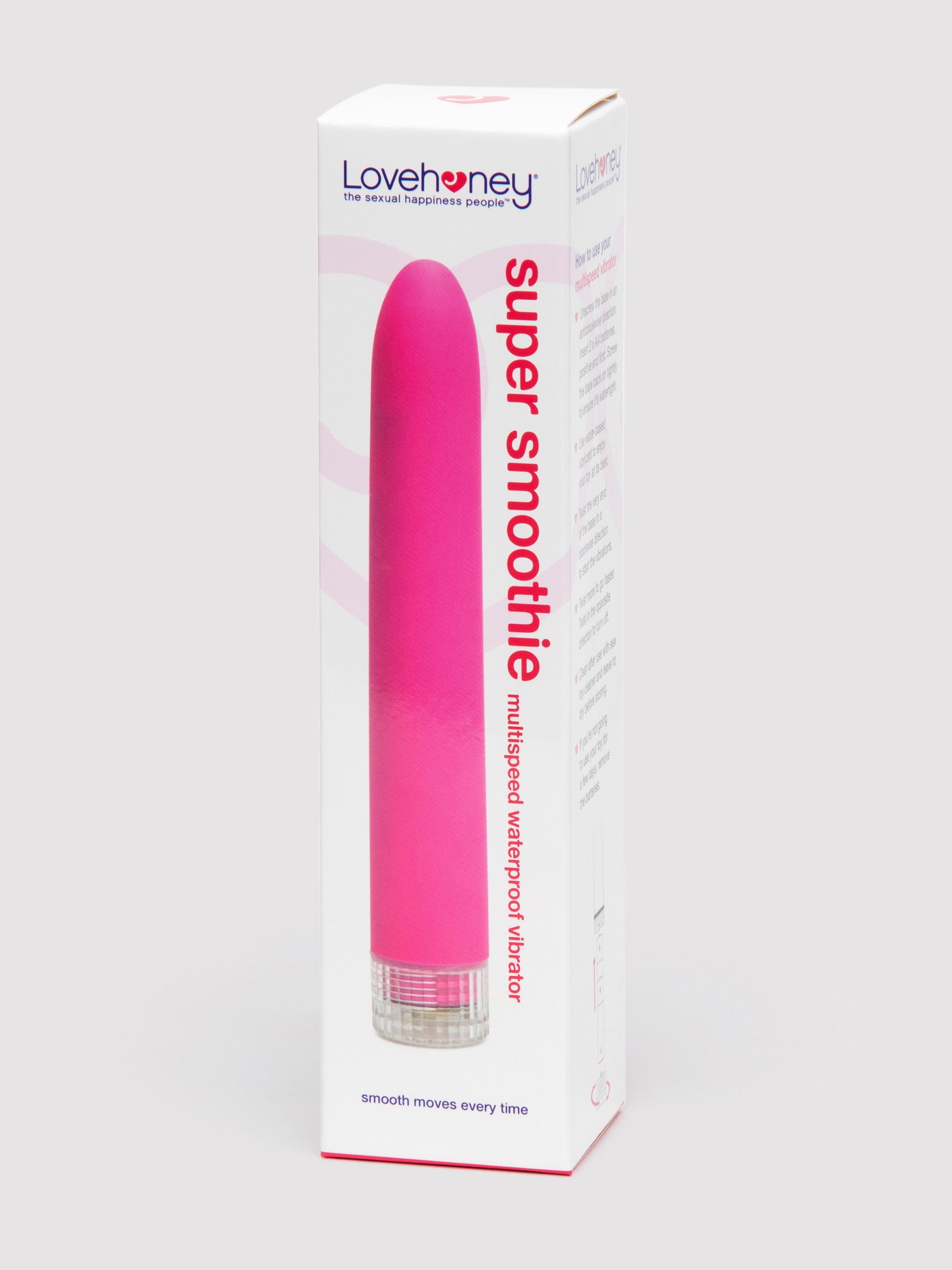 Lovehoney Super Smoothie Classic Vibrator 7 Inch, Pink, hi-res