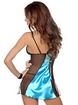 Beauty Night Satin and Lace Turquoise Chemise, Blue, hi-res