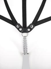 Bondage Boutique Körper-Harness ouvert mit Gurten und Ketten, Schwarz, hi-res