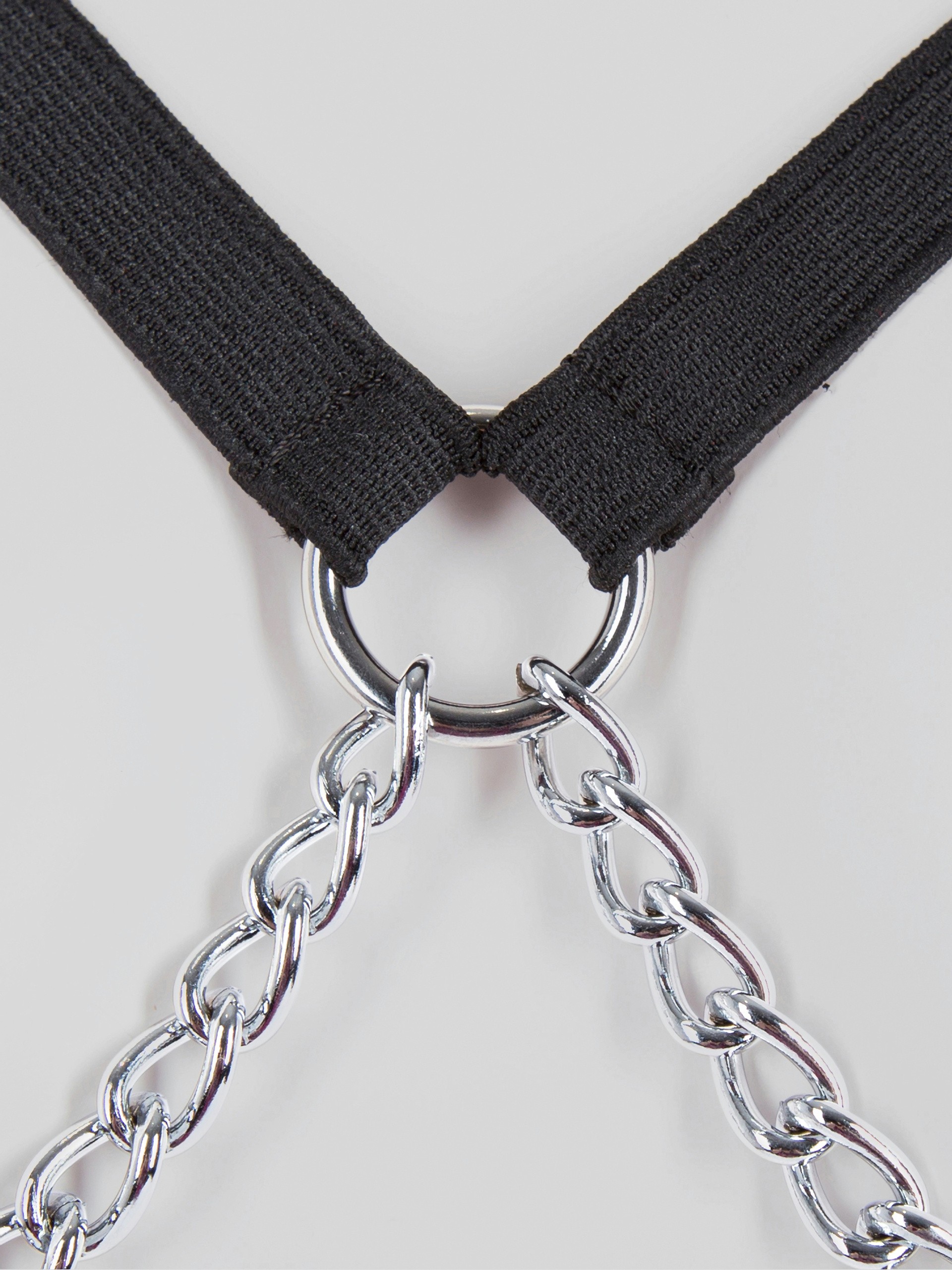 Bondage Boutique Chain Bikini with Elasticated Straps, Black, hi-res