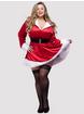 Hooded Sexy Santa Dress with Belt, Red, hi-res