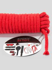 Corde à shibari en coton doux rouge 10 mètres, Bondage Boutique, Rouge, hi-res