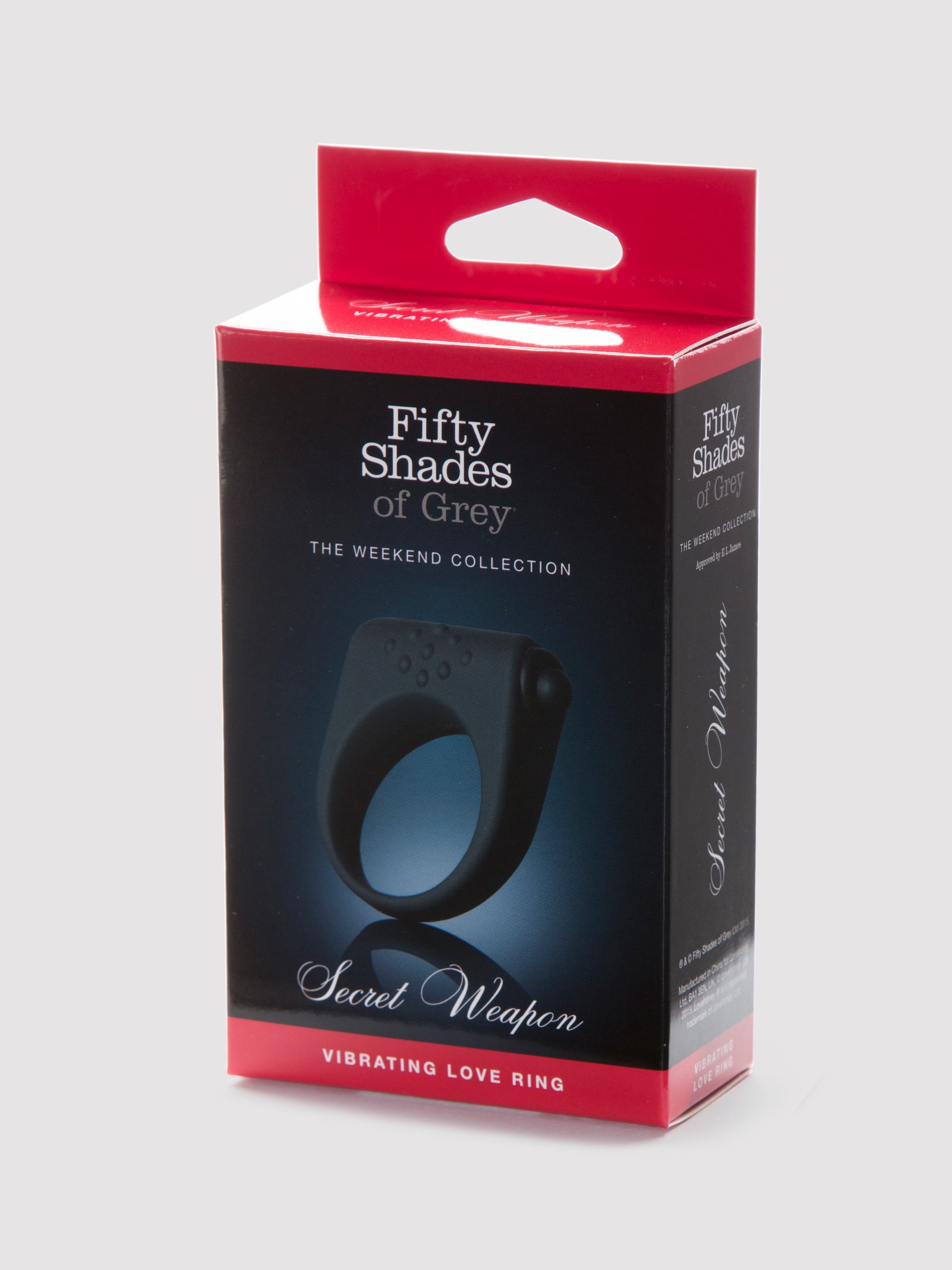Fifty Shades of Grey Secret Weapon Vibrating Cock Ring, Grey, hi-res