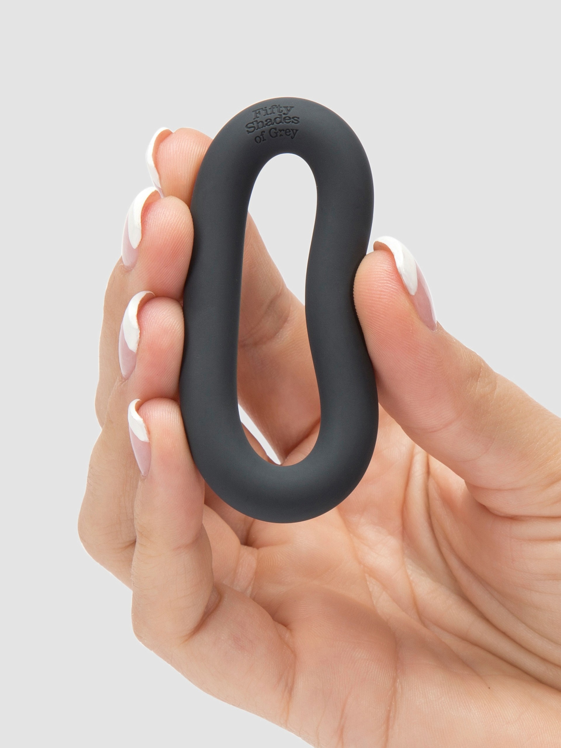 Fifty Shades of Grey A Perfect O Silicone Cock Ring, Grey, hi-res