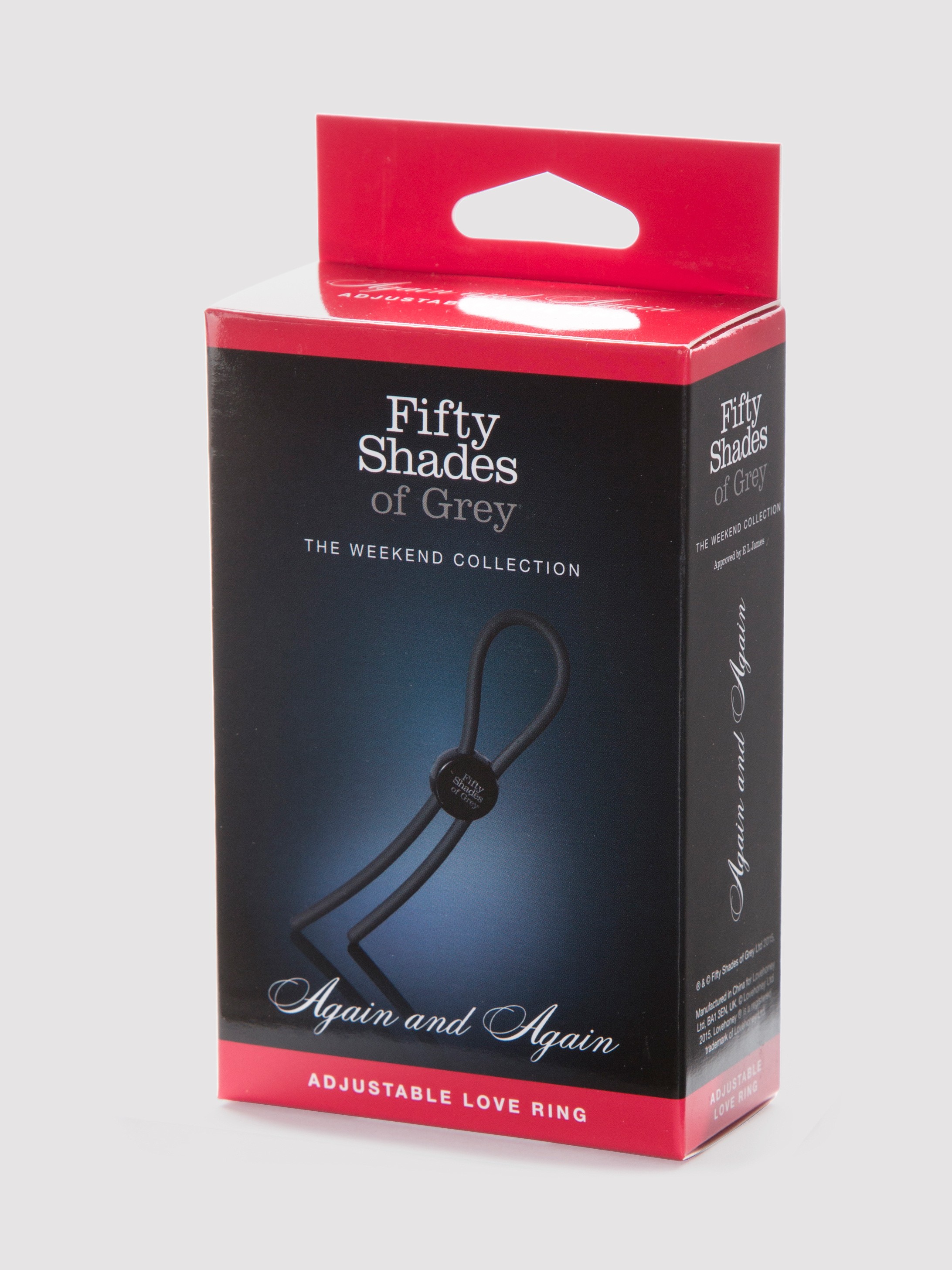 Fifty Shades of Grey Again and Again Adjustable Cock Ring, Grey, hi-res