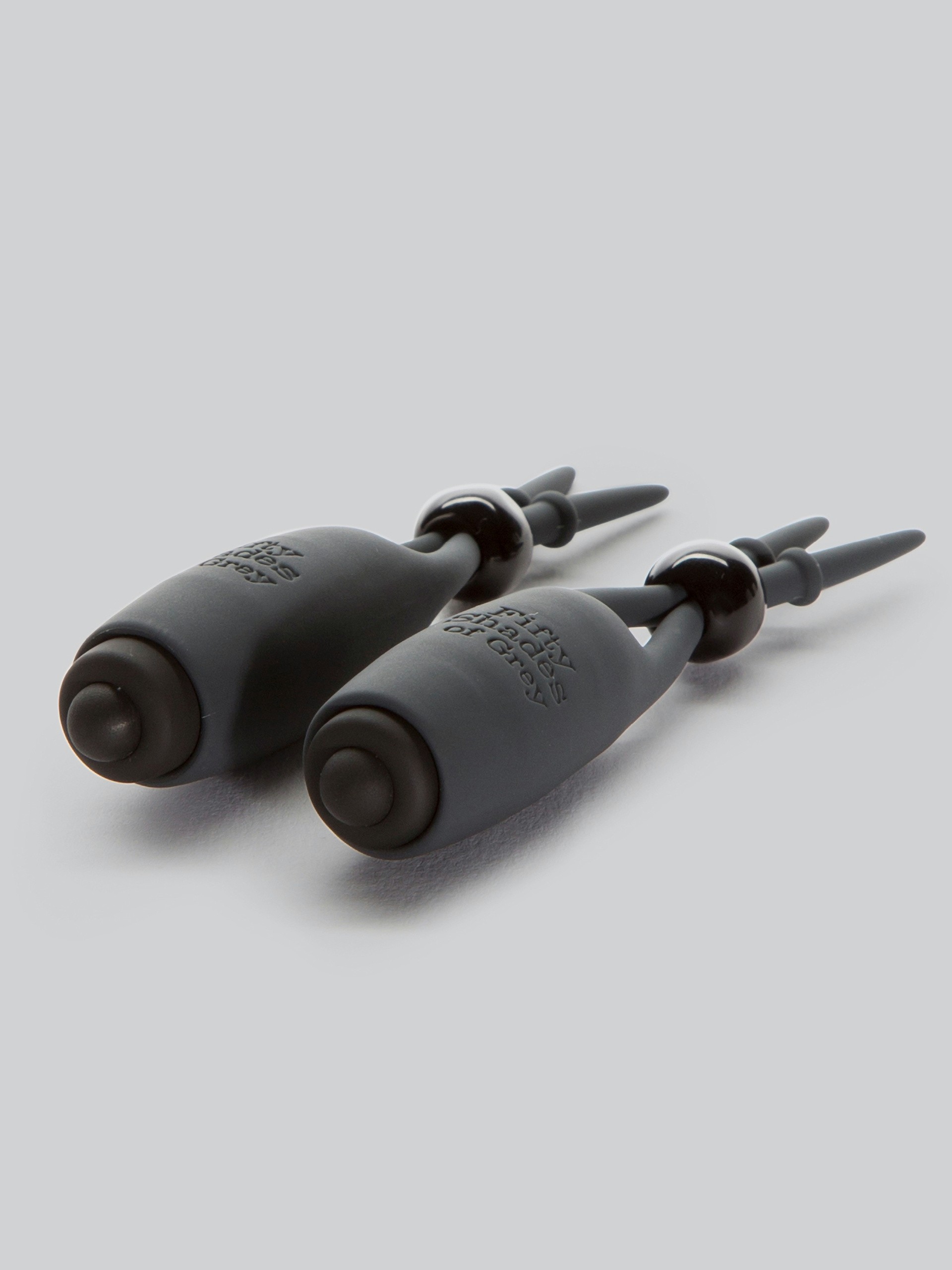 Fifty Shades of Grey Sweet Tease Vibrating Nipple Clamps, Grey, hi-res