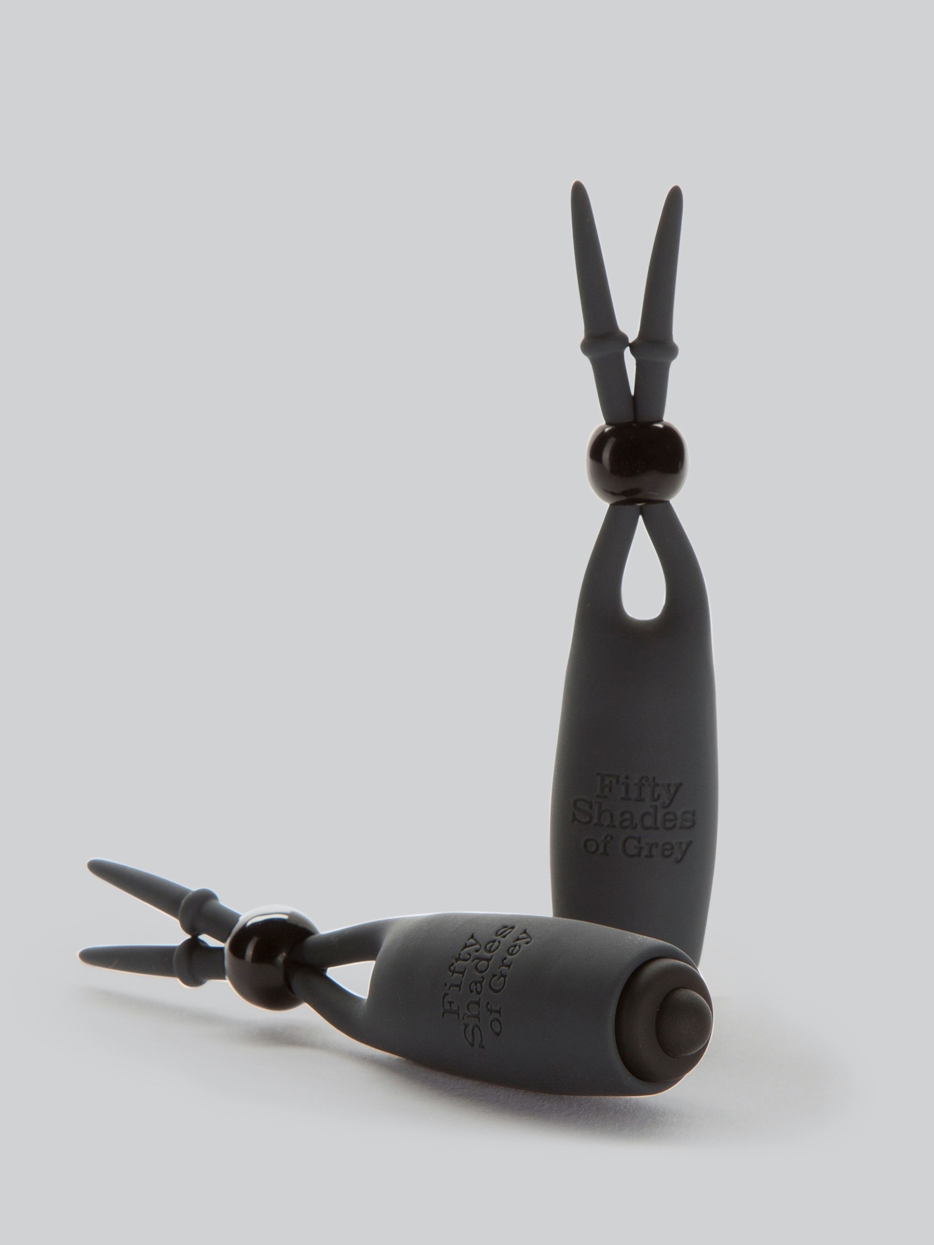 Fifty Shades of Grey Sweet Tease Vibrating Nipple Clamps, Grey, hi-res