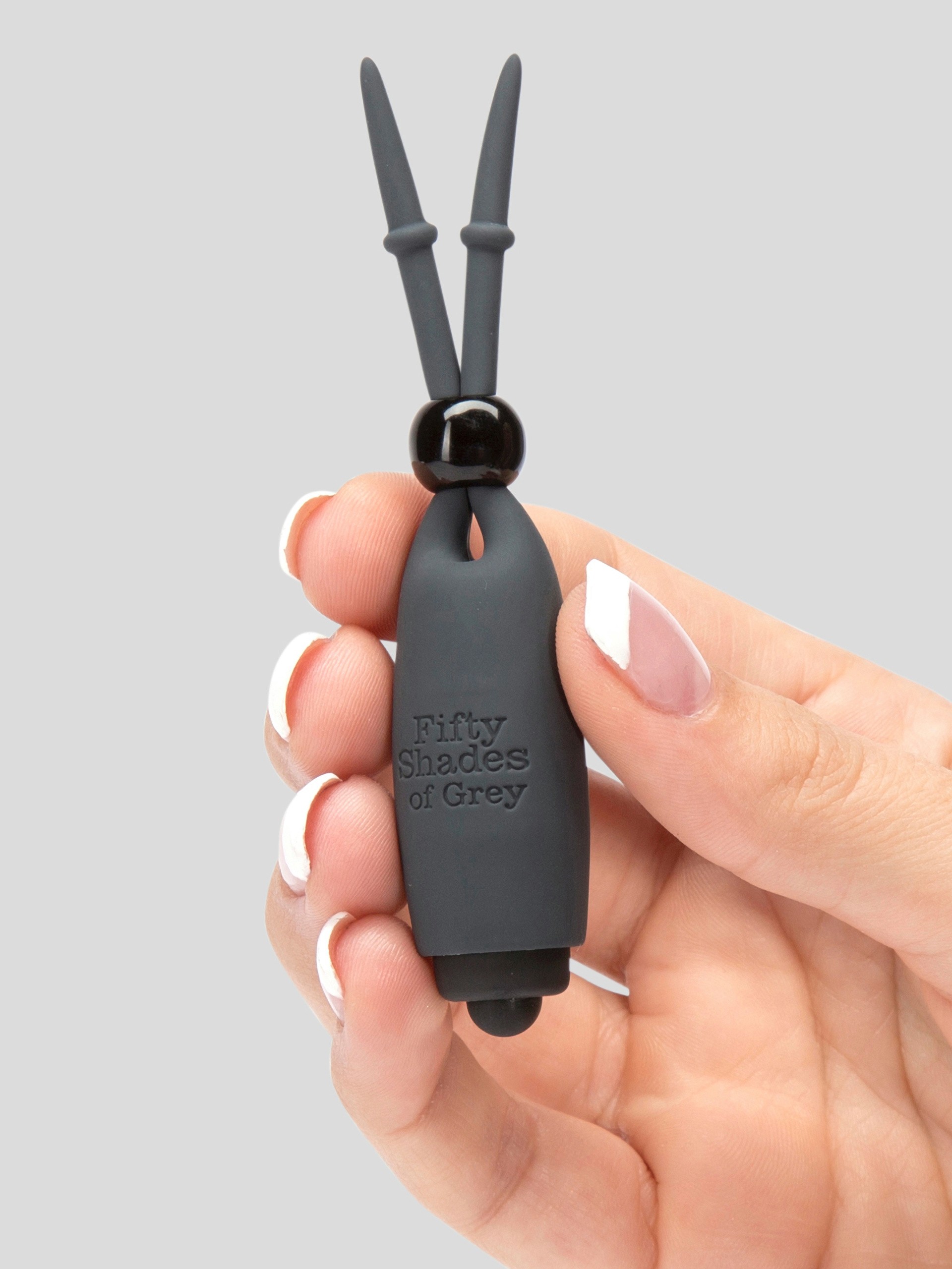 Fifty Shades of Grey Sweet Tease Vibrating Nipple Clamps, Grey, hi-res