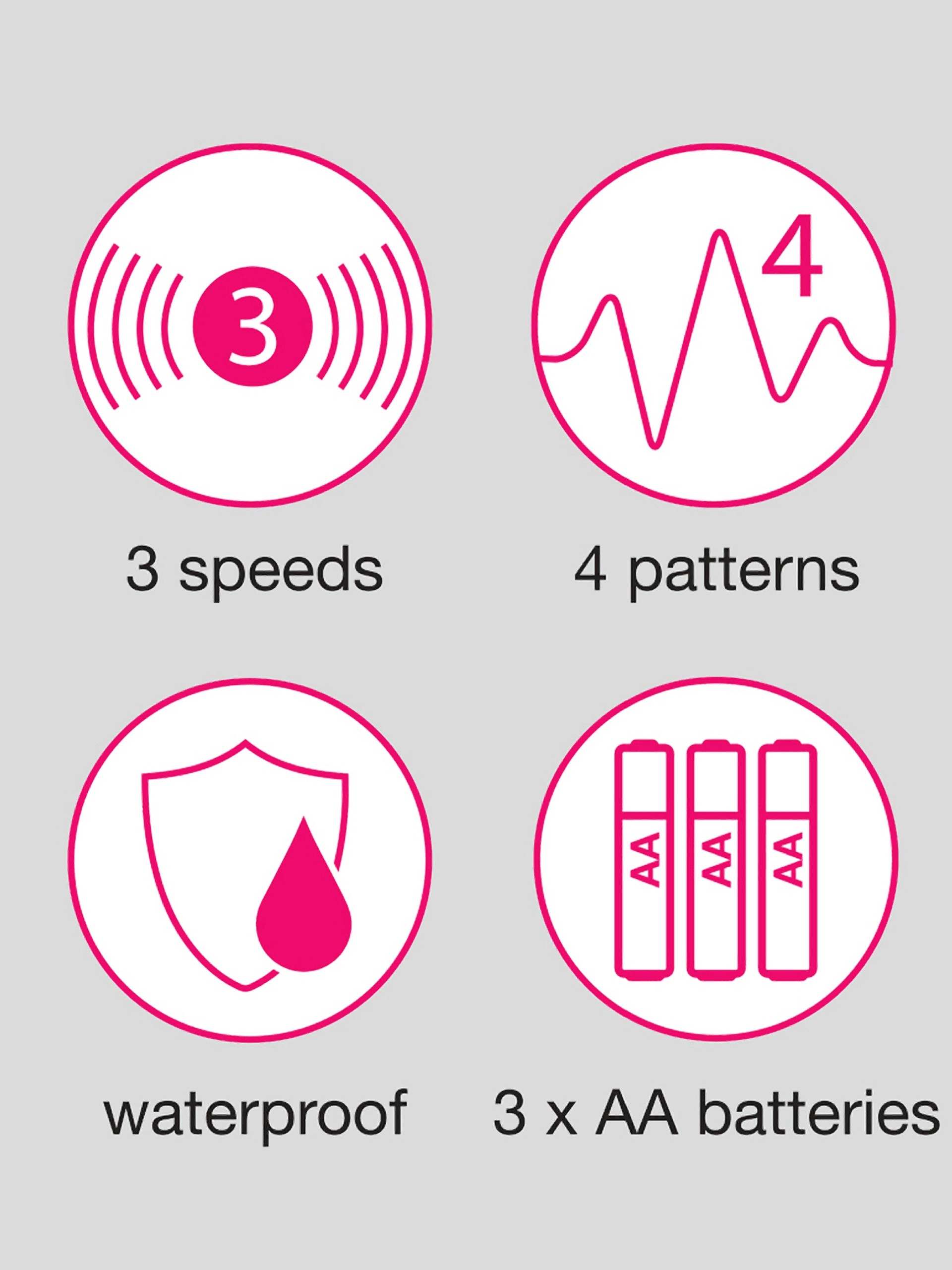 Lovehoney Power Play 7 Function Classic Vibrator 6 Inch, Black, hi-res