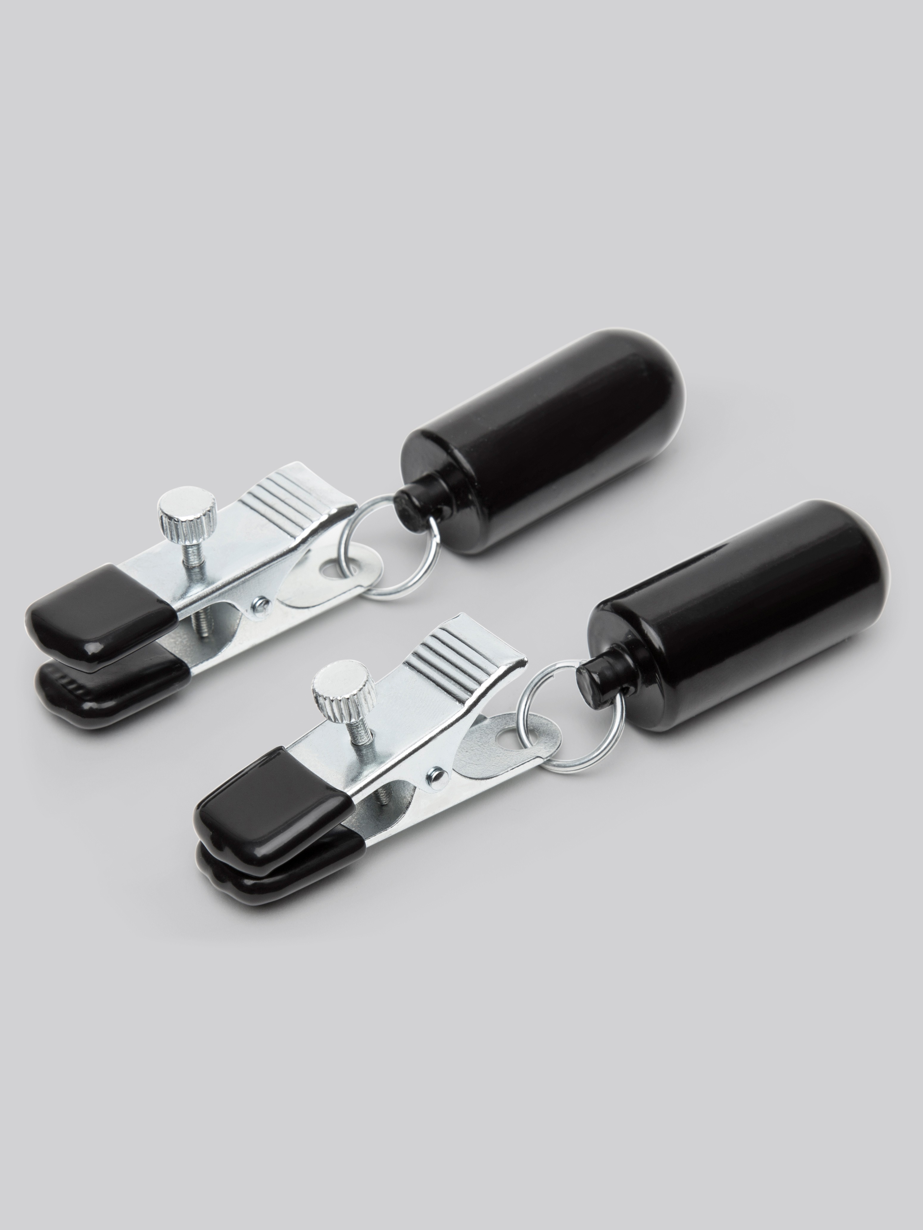 DOMINIX Deluxe Weighted Nipple Clamps, Black, hi-res