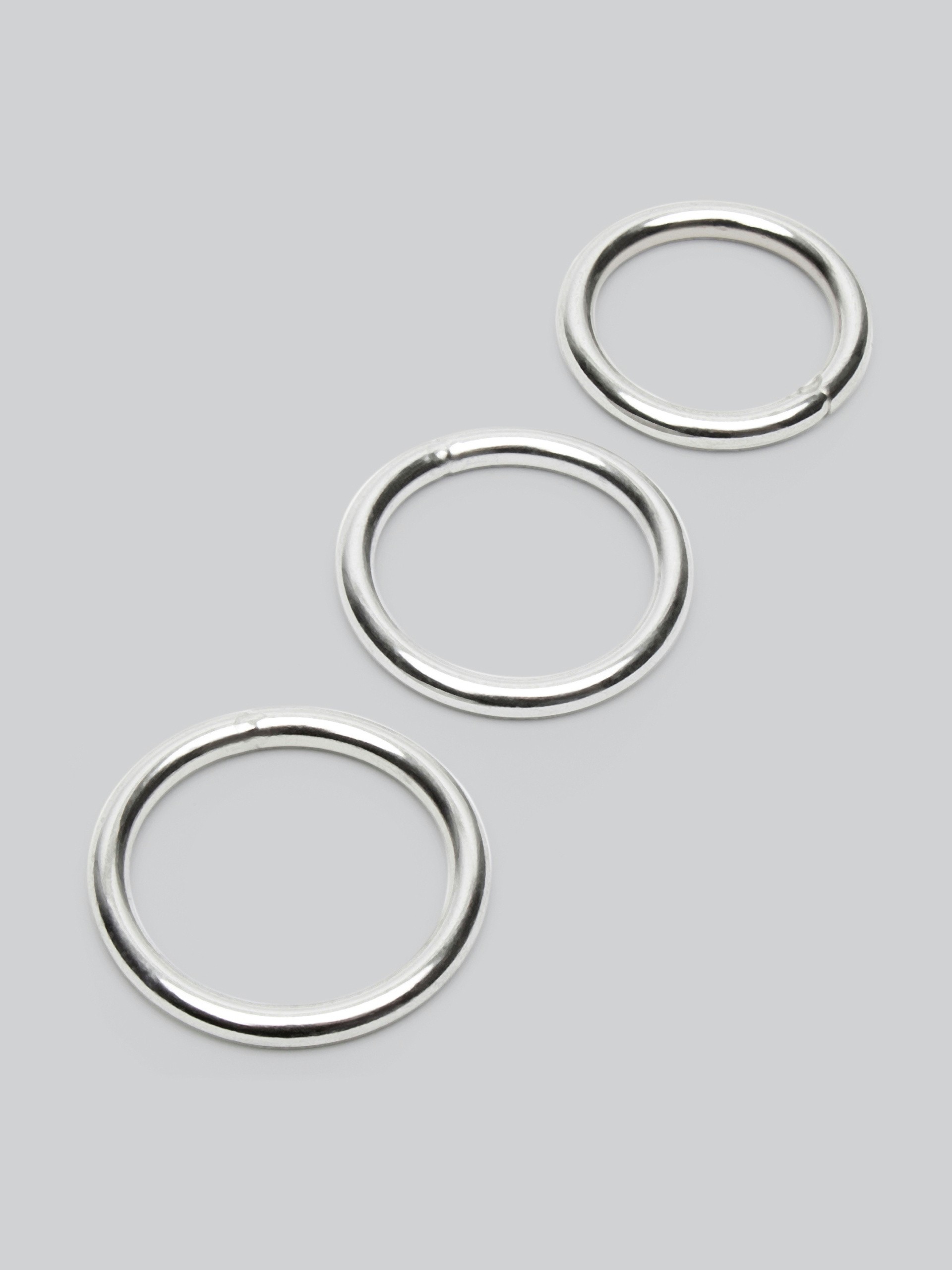 Bad Kitty Metal Cock Ring with Ball Divider, Black, hi-res