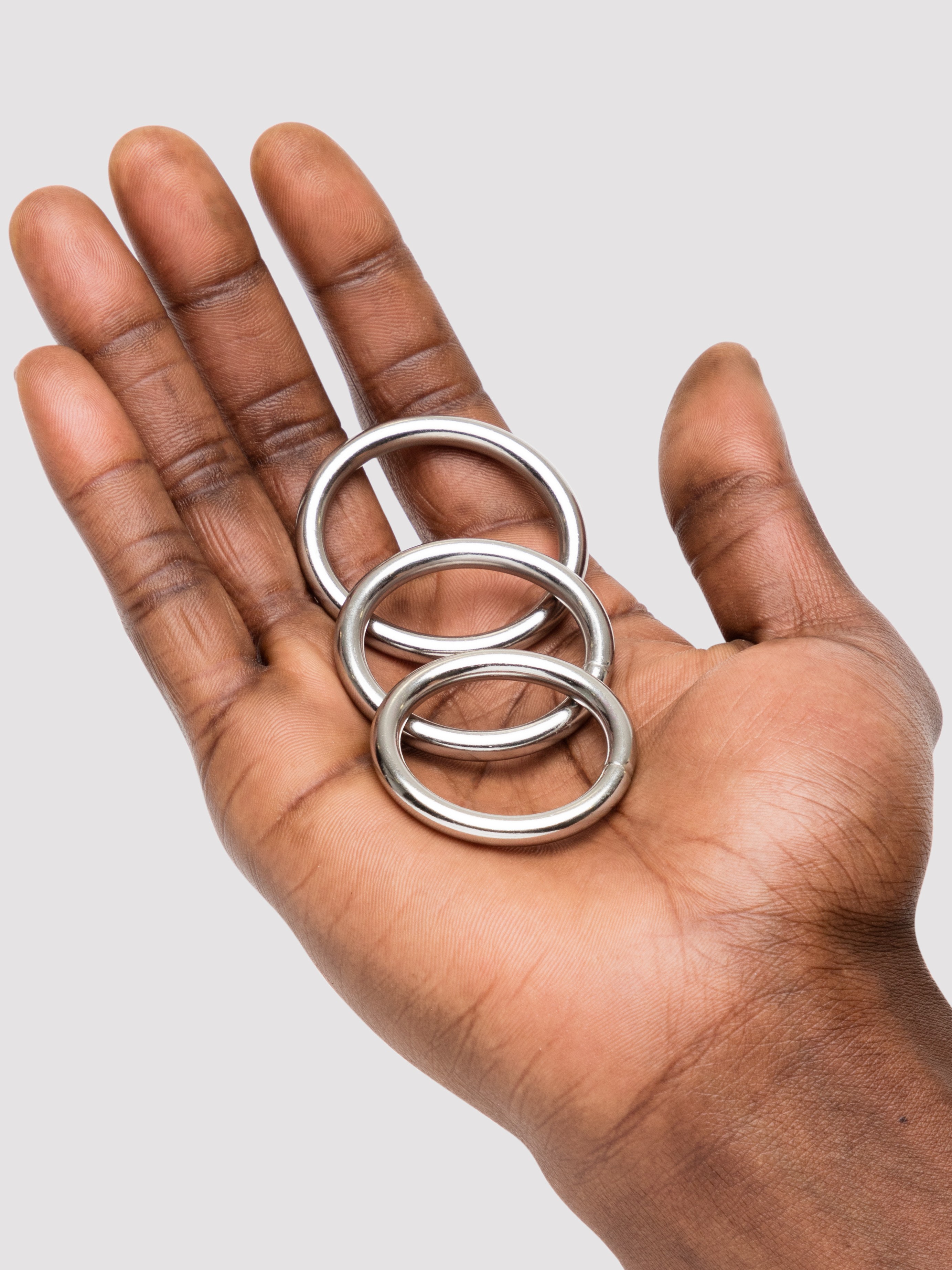 Bad Kitty Metal Cock Ring with Ball Divider, Black, hi-res