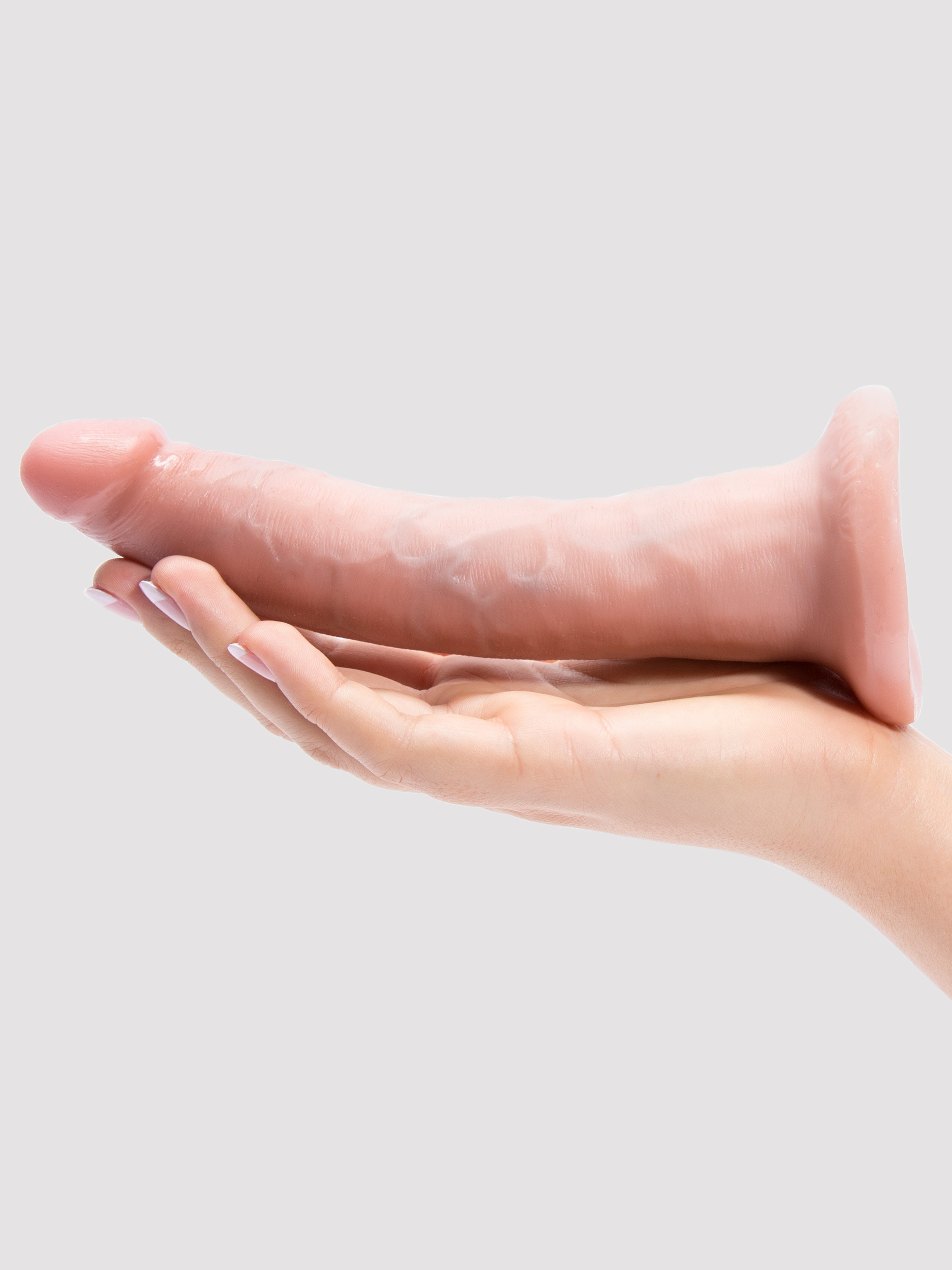 King Cock Ultra Realistic Curved Suction Cup Dildo 7.5 Inch, Flesh Pink, hi-res