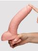 King Cock Ultra Realistic Suction Cup Dildo with Balls 8 Inch, Flesh Pink, hi-res