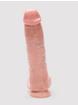 Gros gode ventouse ultra réaliste testicules 24 cm, King Cock, Couleur rose chair, hi-res
