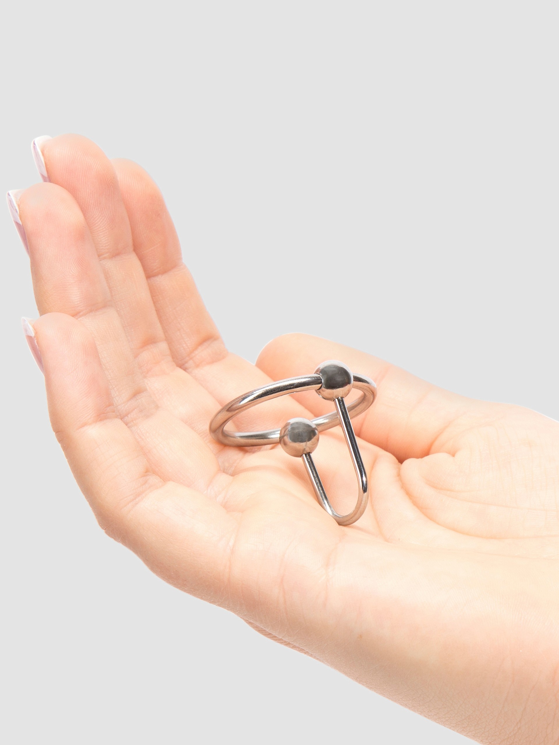 DOMINIX Deluxe Sperm Stopper with Glans Ring, Silver, hi-res