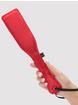 Lovehoney Satin and Leather Spanking Paddle, Red, hi-res