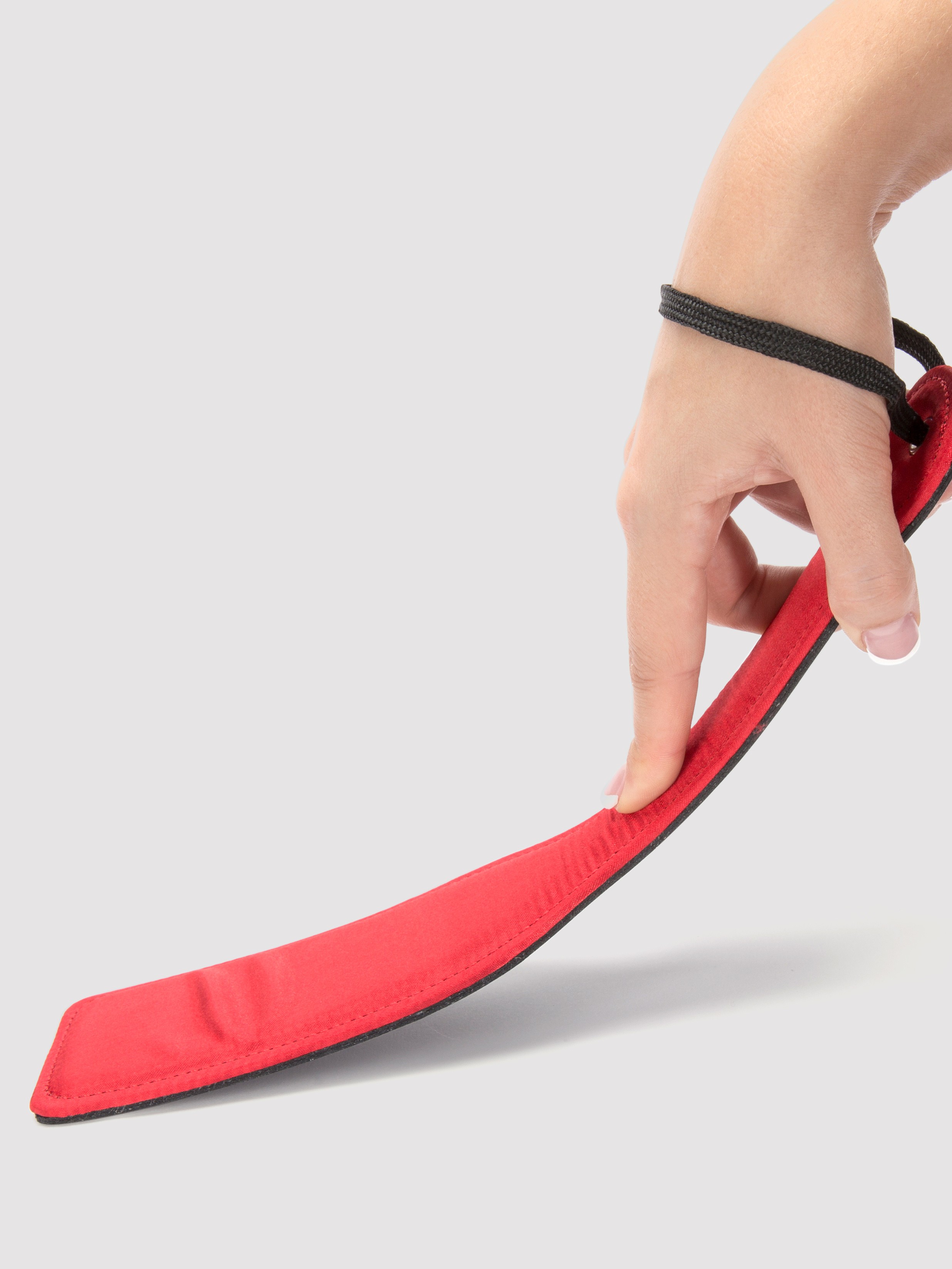 Lovehoney Satin and Leather Spanking Paddle, Red, hi-res