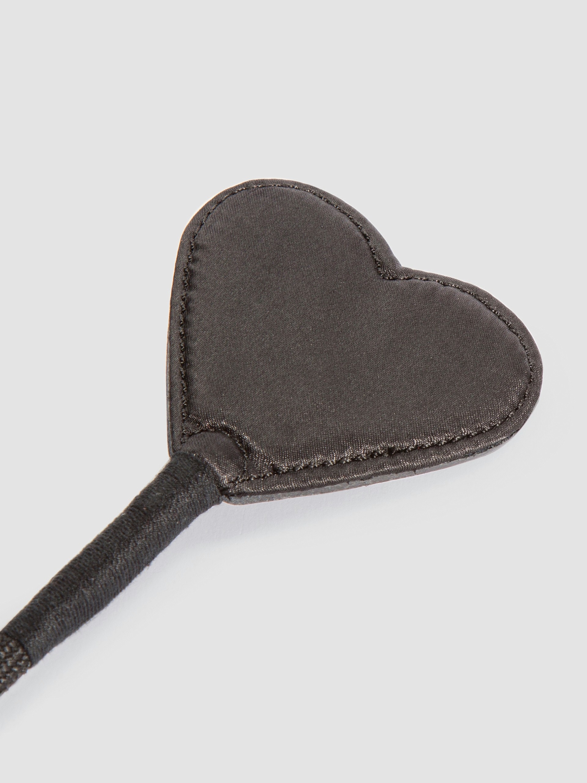 Lovehoney Black Heart Riding Crop, Black, hi-res