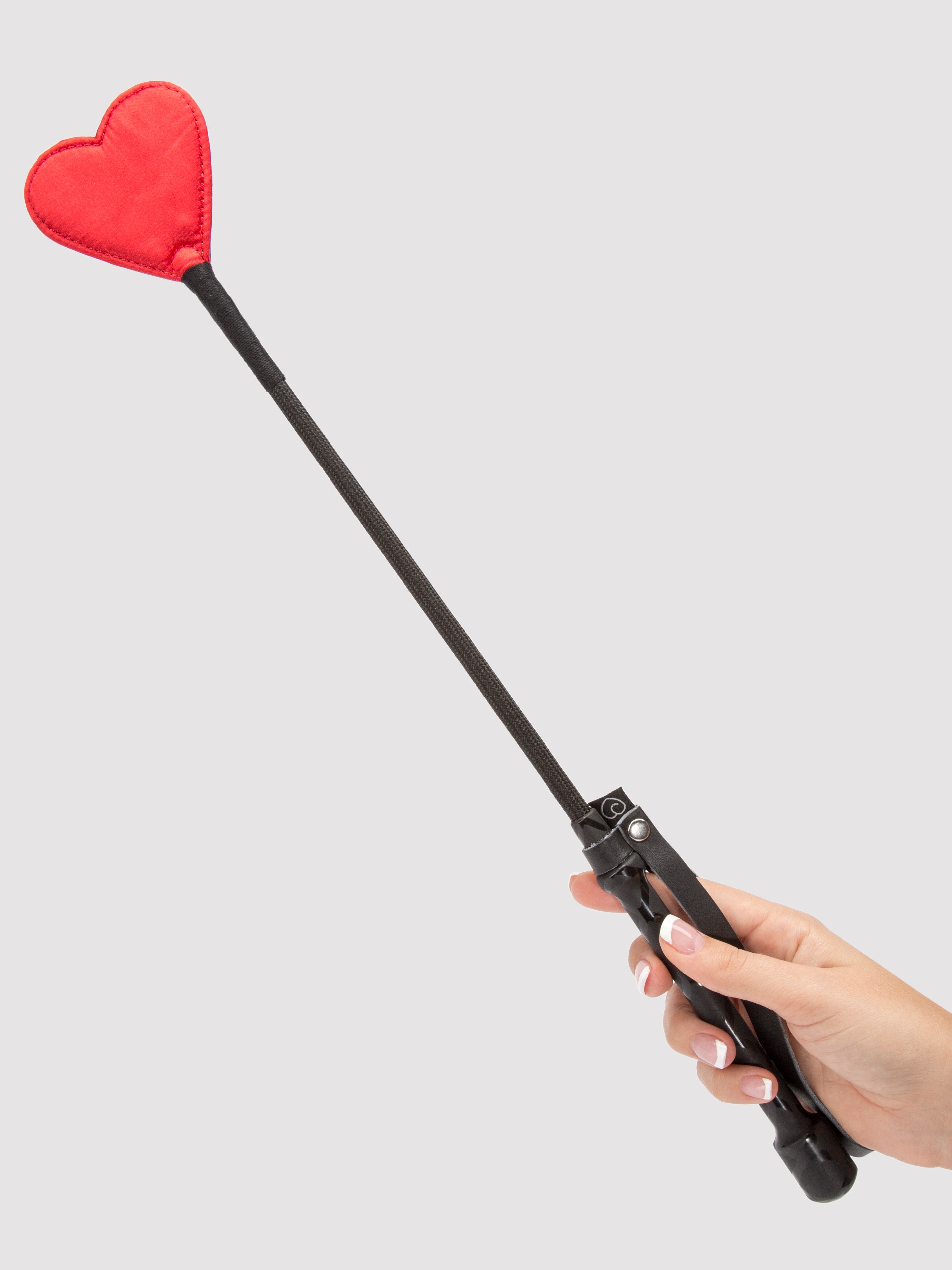 Lovehoney Red Heart Riding Crop, Red, hi-res