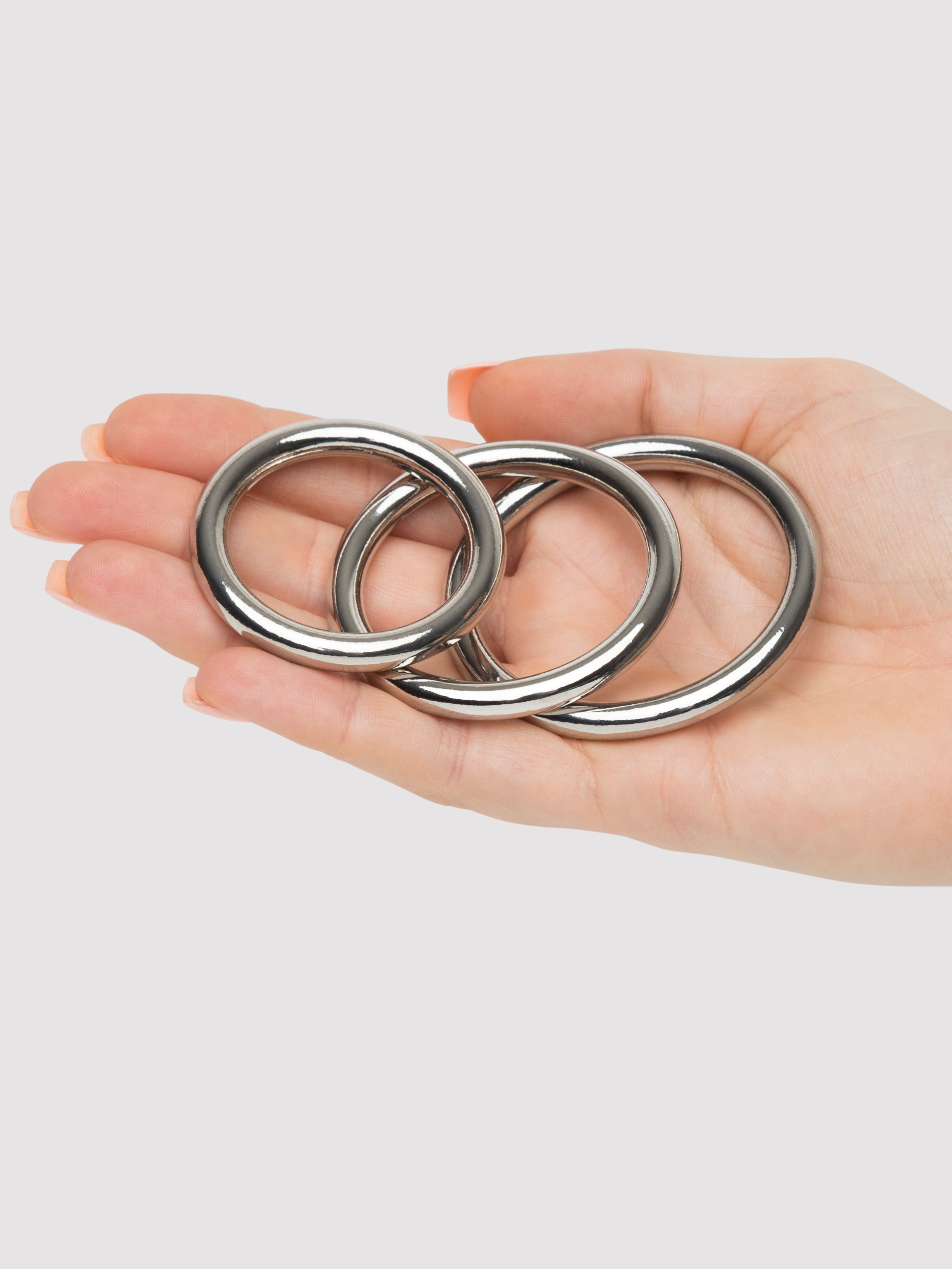 Sportsheets Metal O-Ring Set (3 Pack), Silver, hi-res