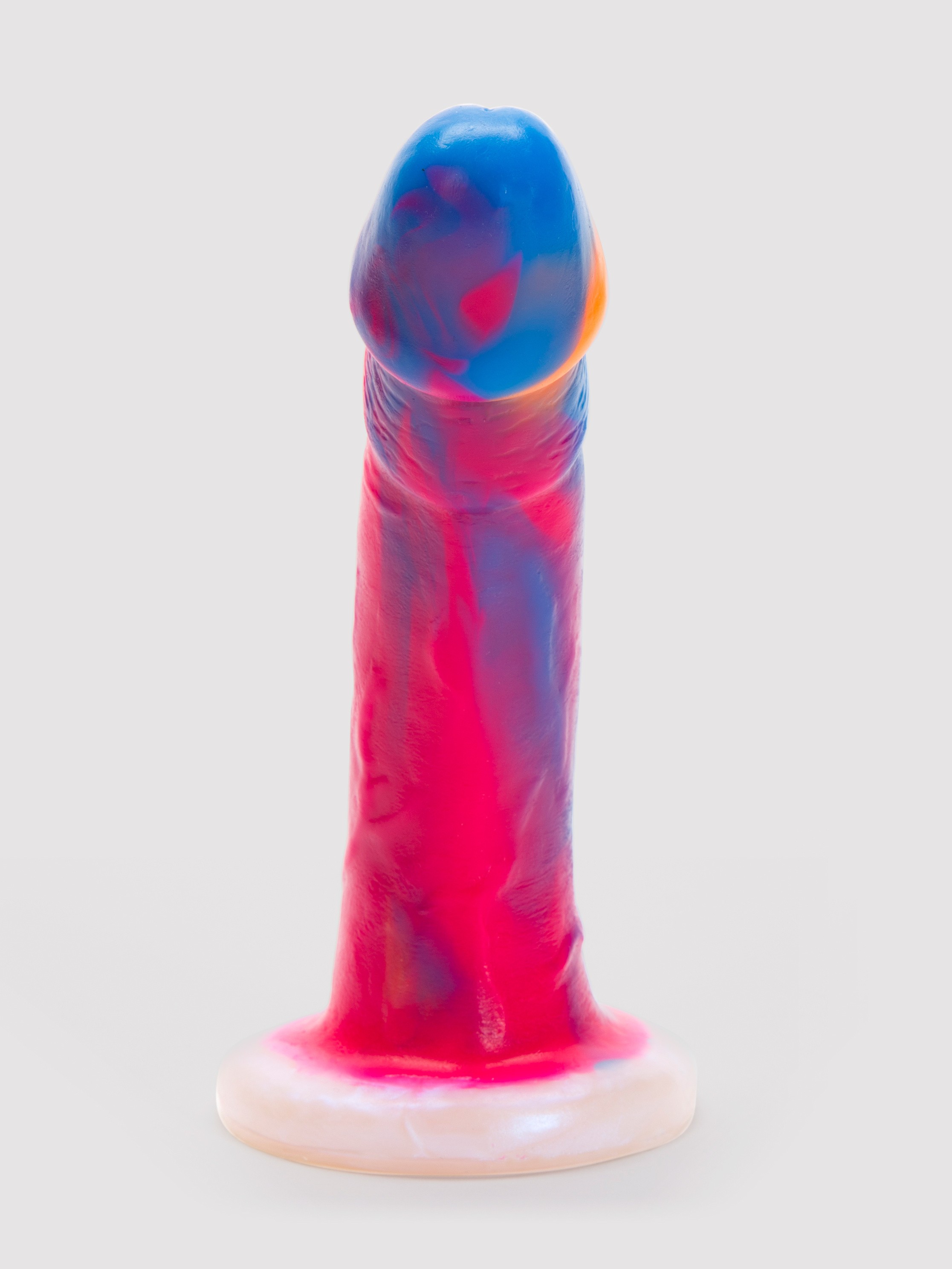 Vixen Mustang VixSkin Bright Realistic Suction Cup Dildo 6.5 Inch, Rainbow, hi-res