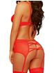 Seven 'til Midnight Double Dare Red Basque Set, Red, hi-res