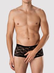 LHM All Over Lace Boxer Shorts, Black, hi-res