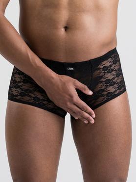 LHM All Over Lace Open Front and Back Boxer Shorts