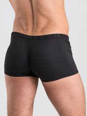 LHM Microfiber Lace Up Boxer Shorts, Black, hi-res