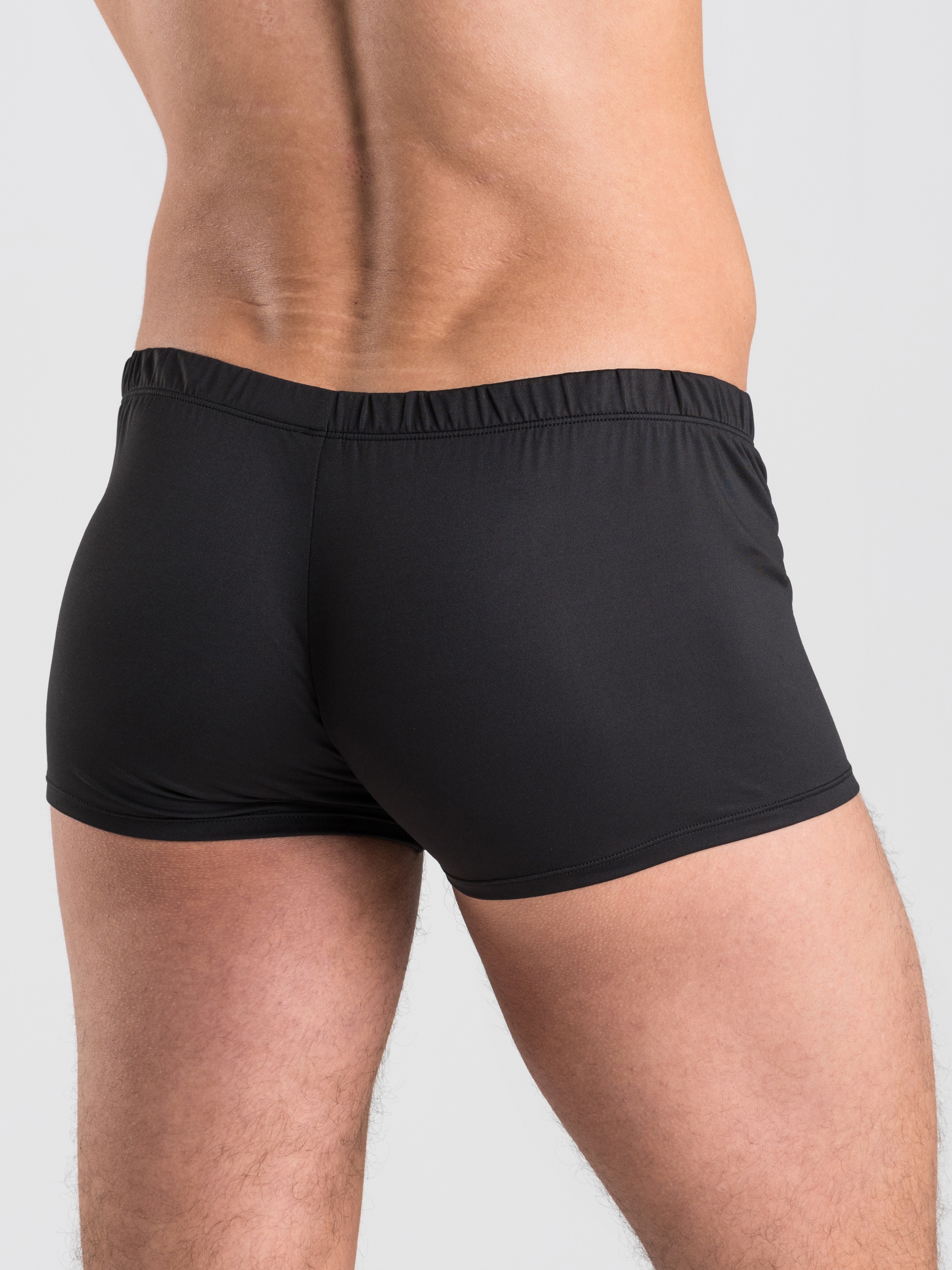 LHM Microfibre Lace Up Boxer Shorts, Black, vanilla