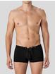 LHM Microfibre Lace Up Boxer Shorts, Black, hi-res