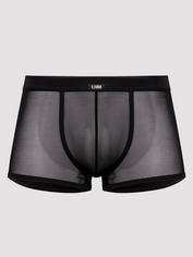 LHM Microfibre & Mesh Boxer Shorts, Black, hi-res