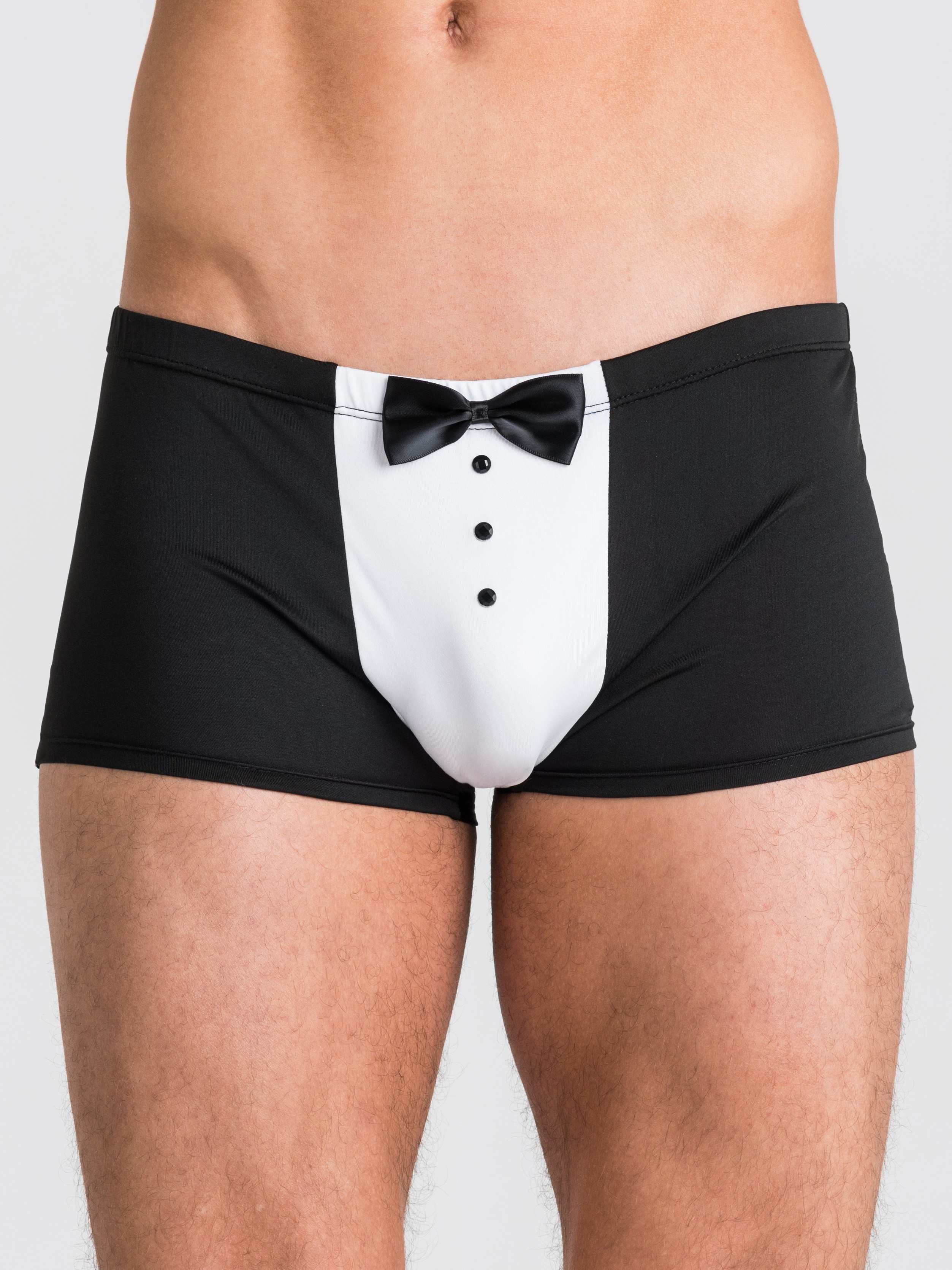 LHM Tuxedo Boxer Shorts, Black, vanilla