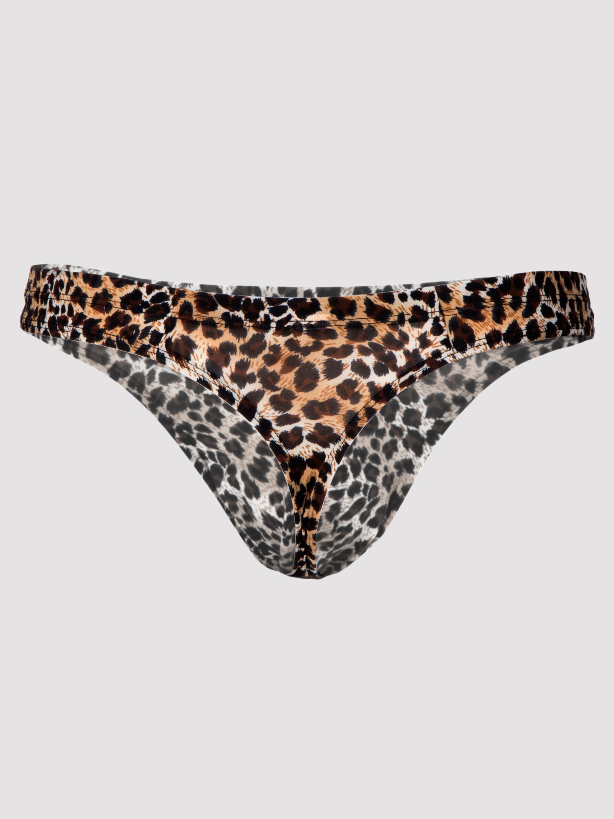 LHM Leopard Print Thong, Brown, hi-res